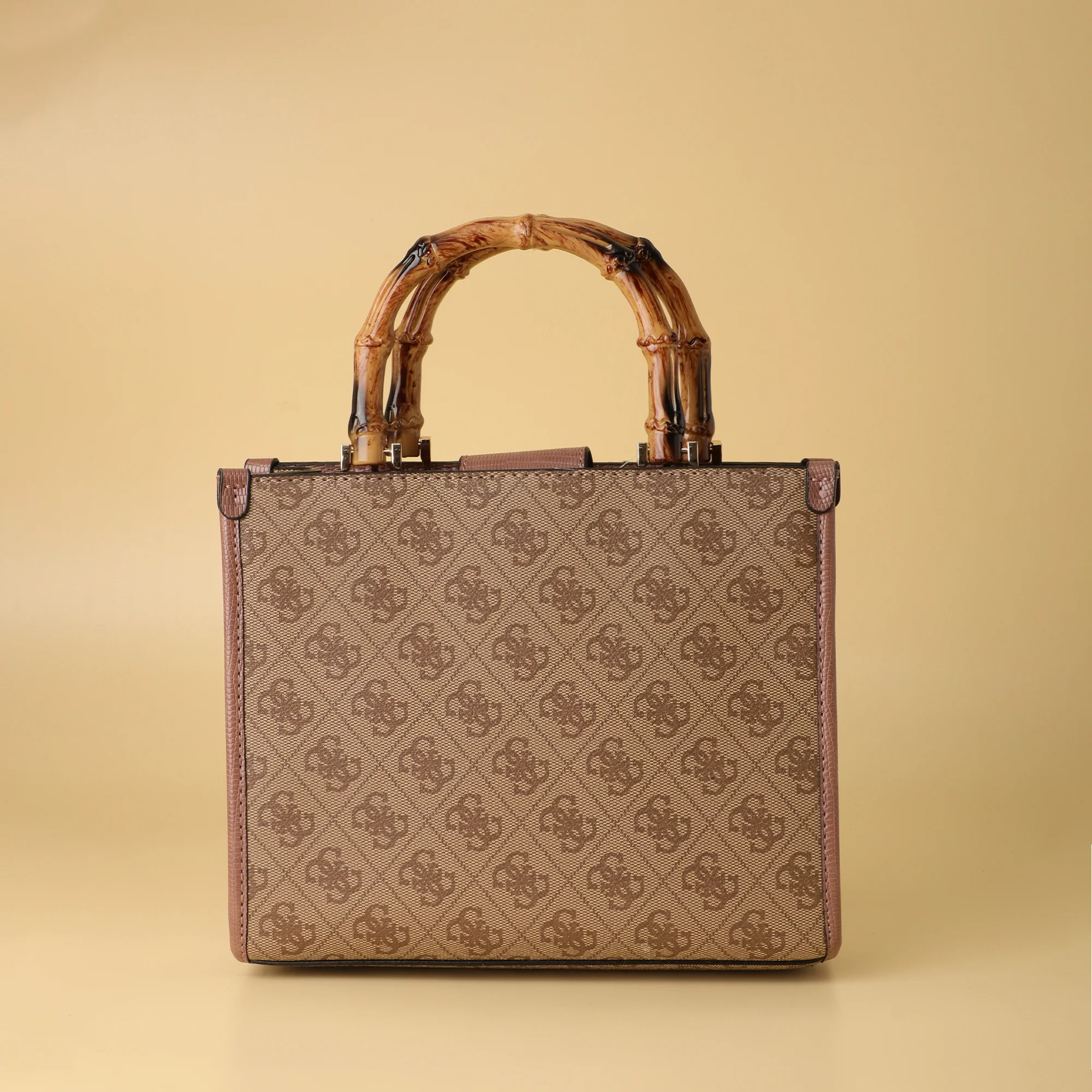 Bamboo Handle Monogram Tote - Image 5