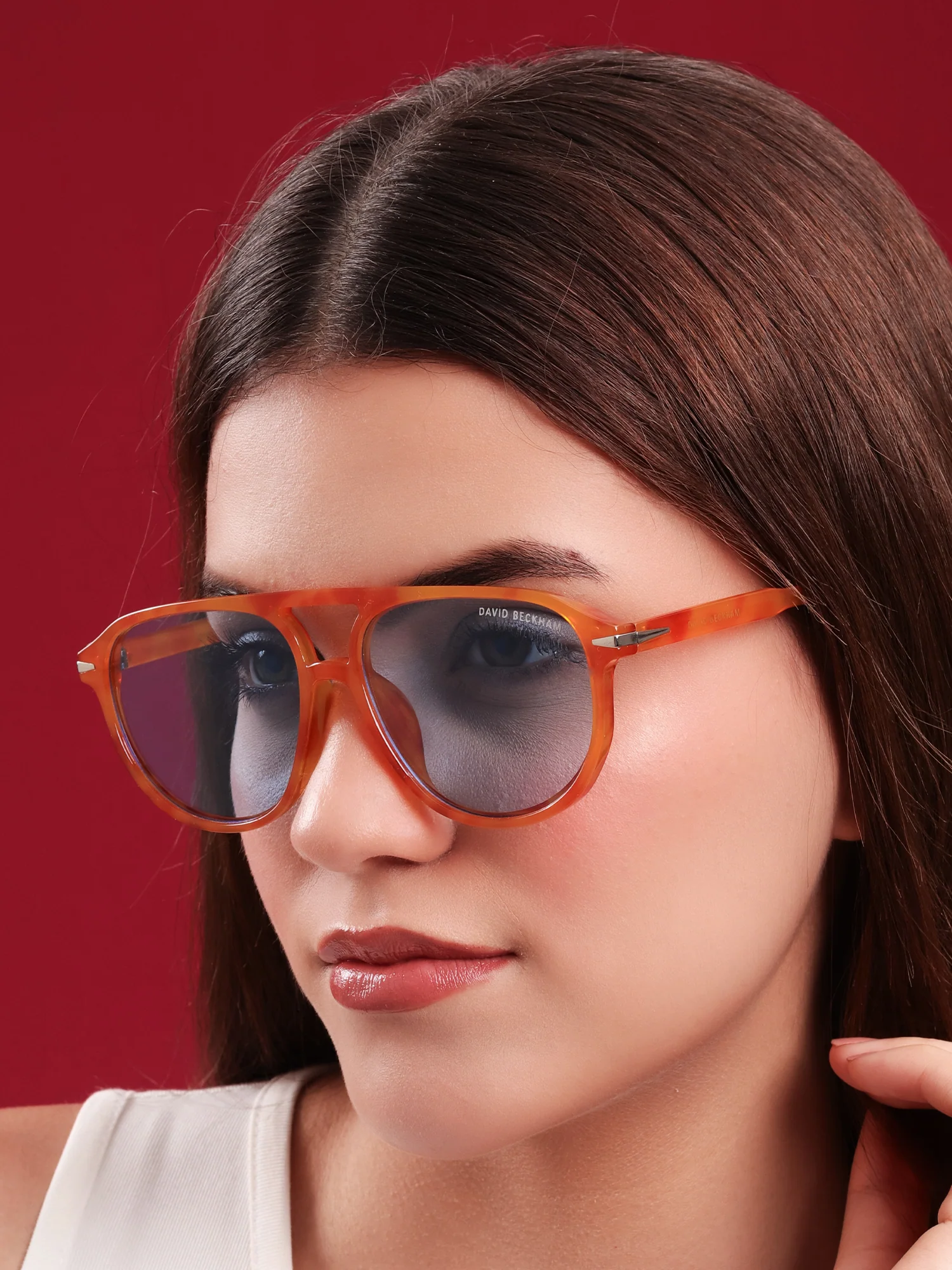 Beckham Amber Blue Aviators - Image 6