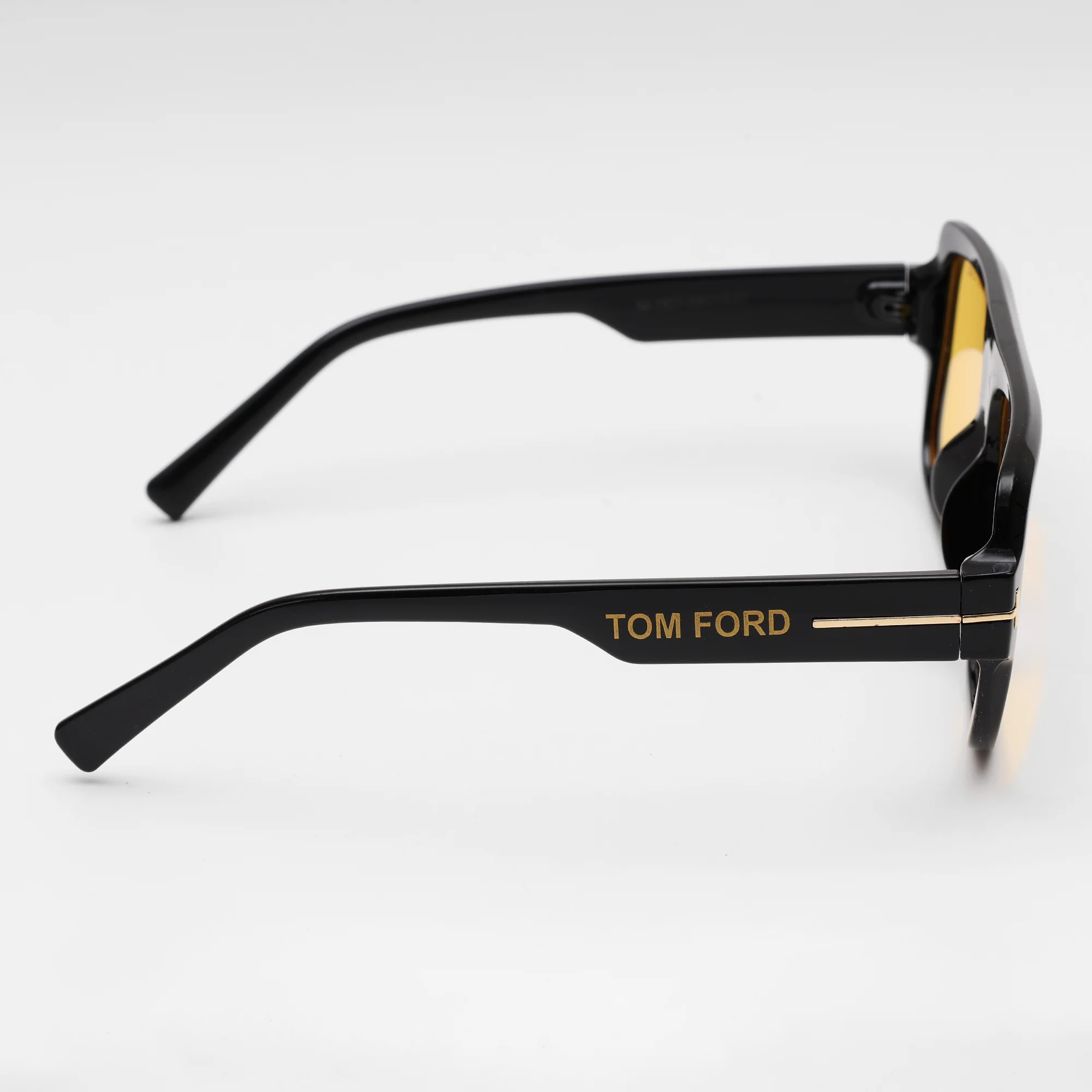 Black Frame Amber Lens Sunglasses - Image 6