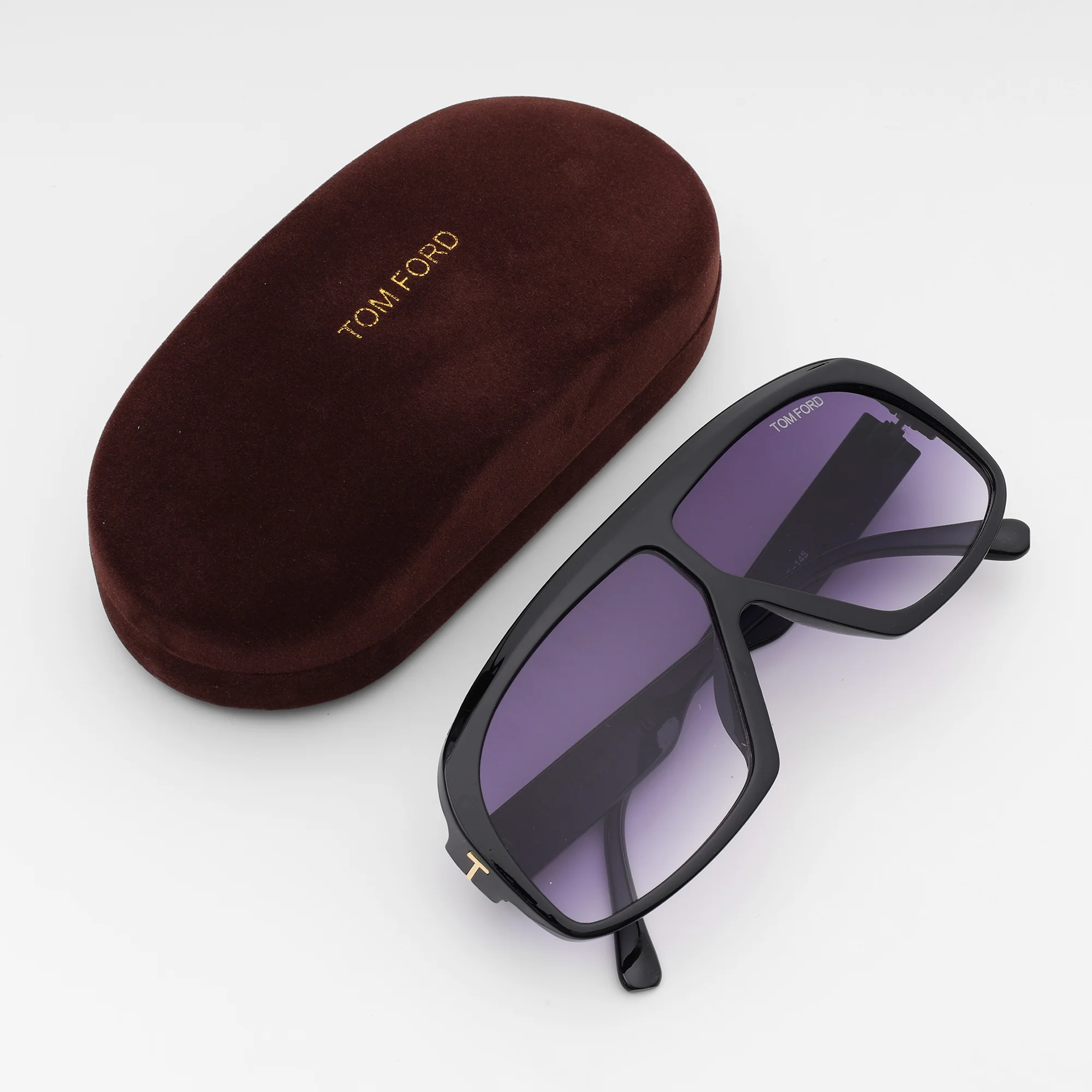 Black Gradient Shield Sunglasses - Image 2