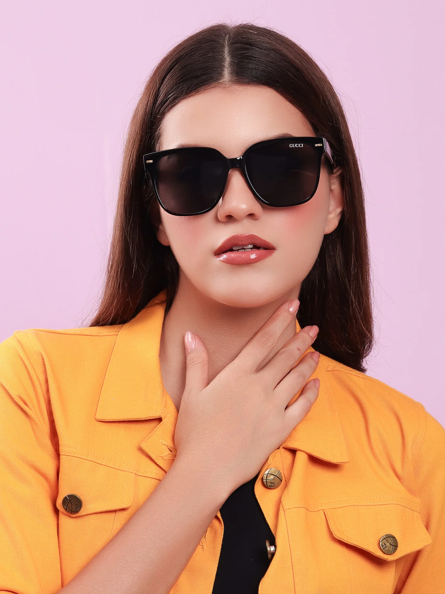 Black Square Luxe Sunglasses - Image 2
