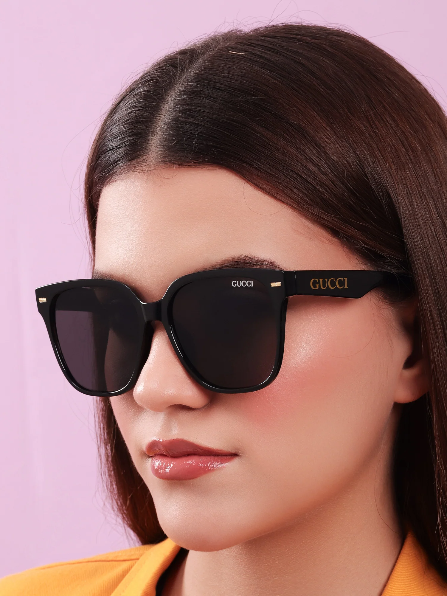 Black Square Luxe Sunglasses - Image 6
