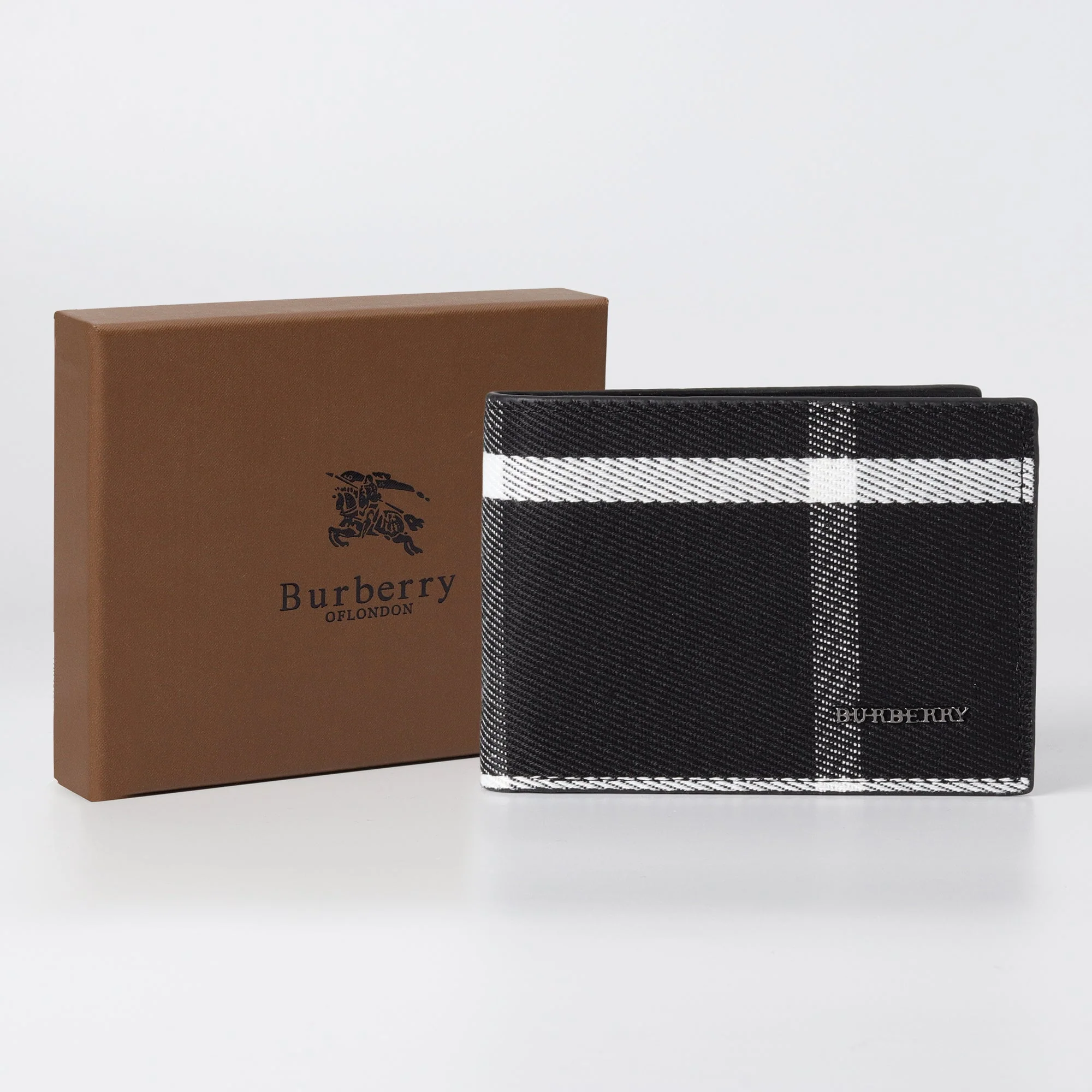 Black & White Icon Stripe Wallet