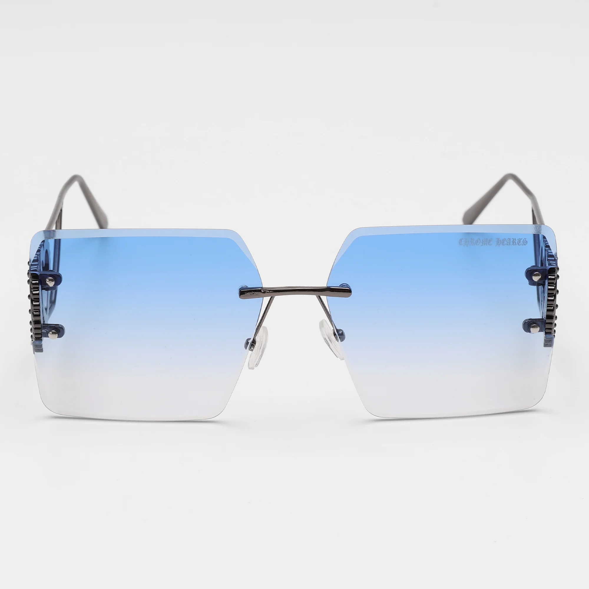 Blue Fade Heart-Temple Sunglasses - Image 5
