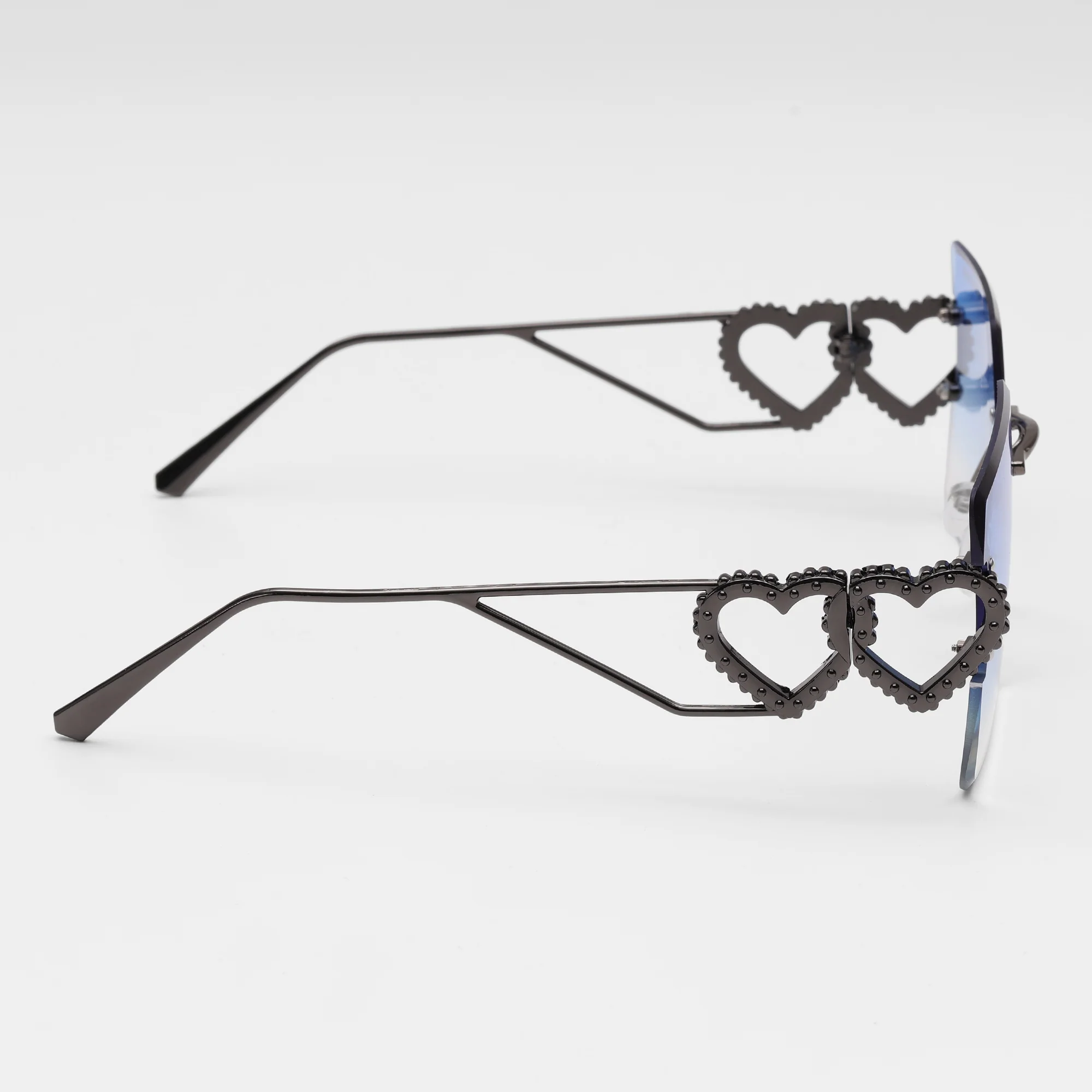 Blue Fade Heart-Temple Sunglasses - Image 6