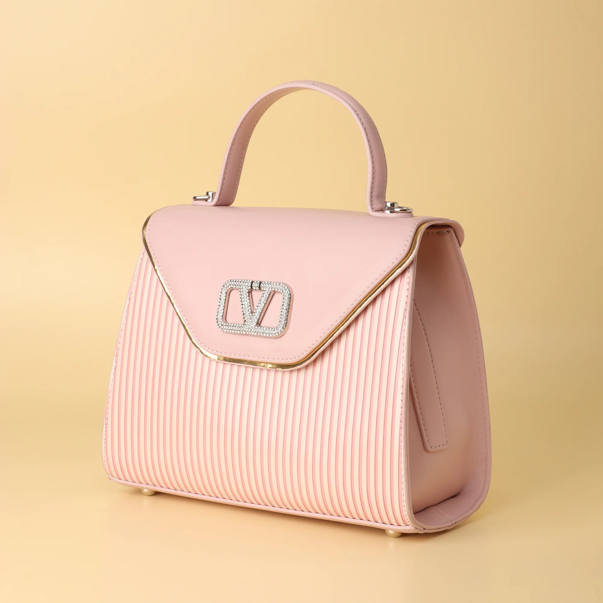 Blush Elegance Structured Handbag - Image 4
