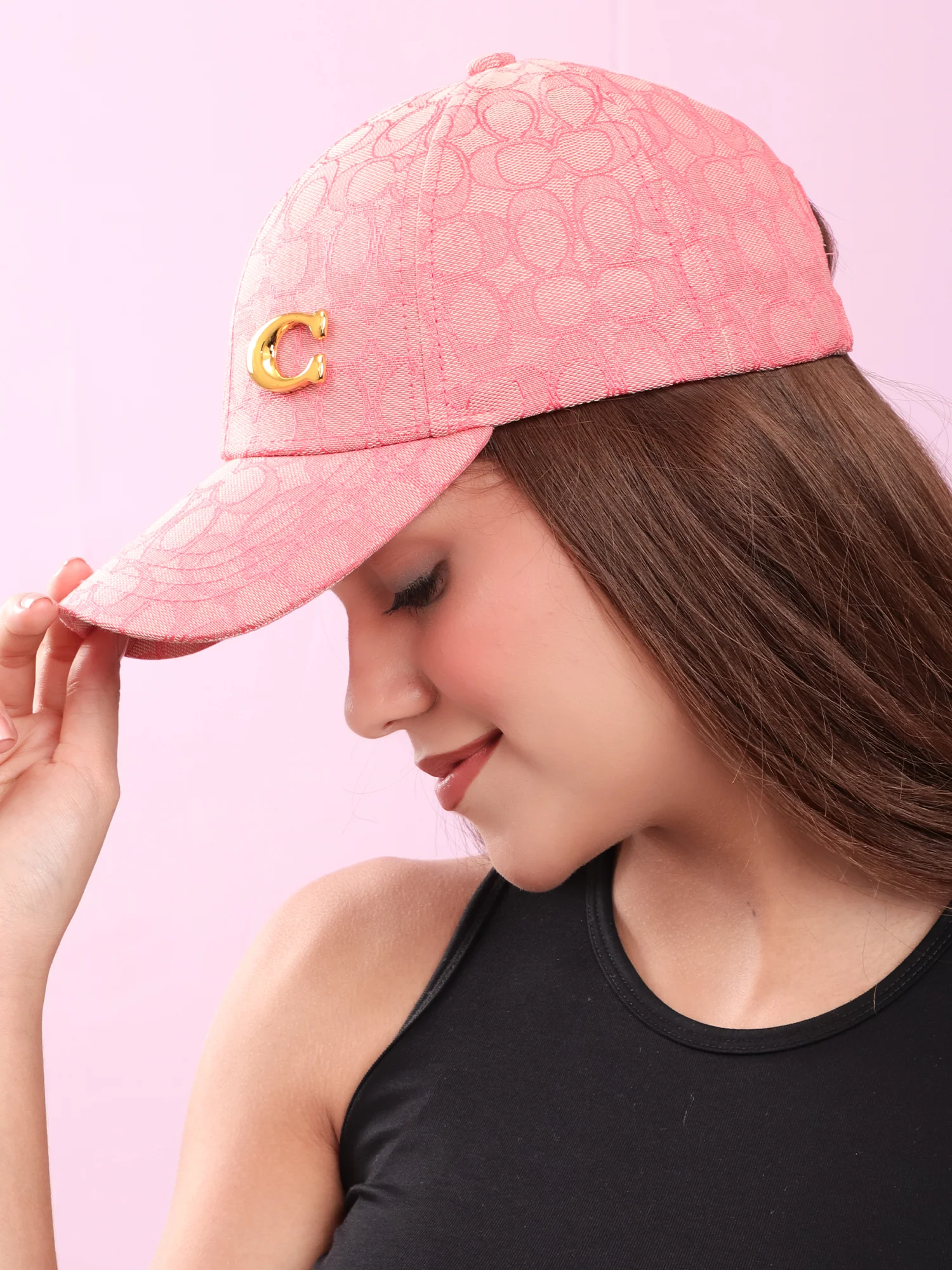 Blush Pink Monogram Cap - Image 3