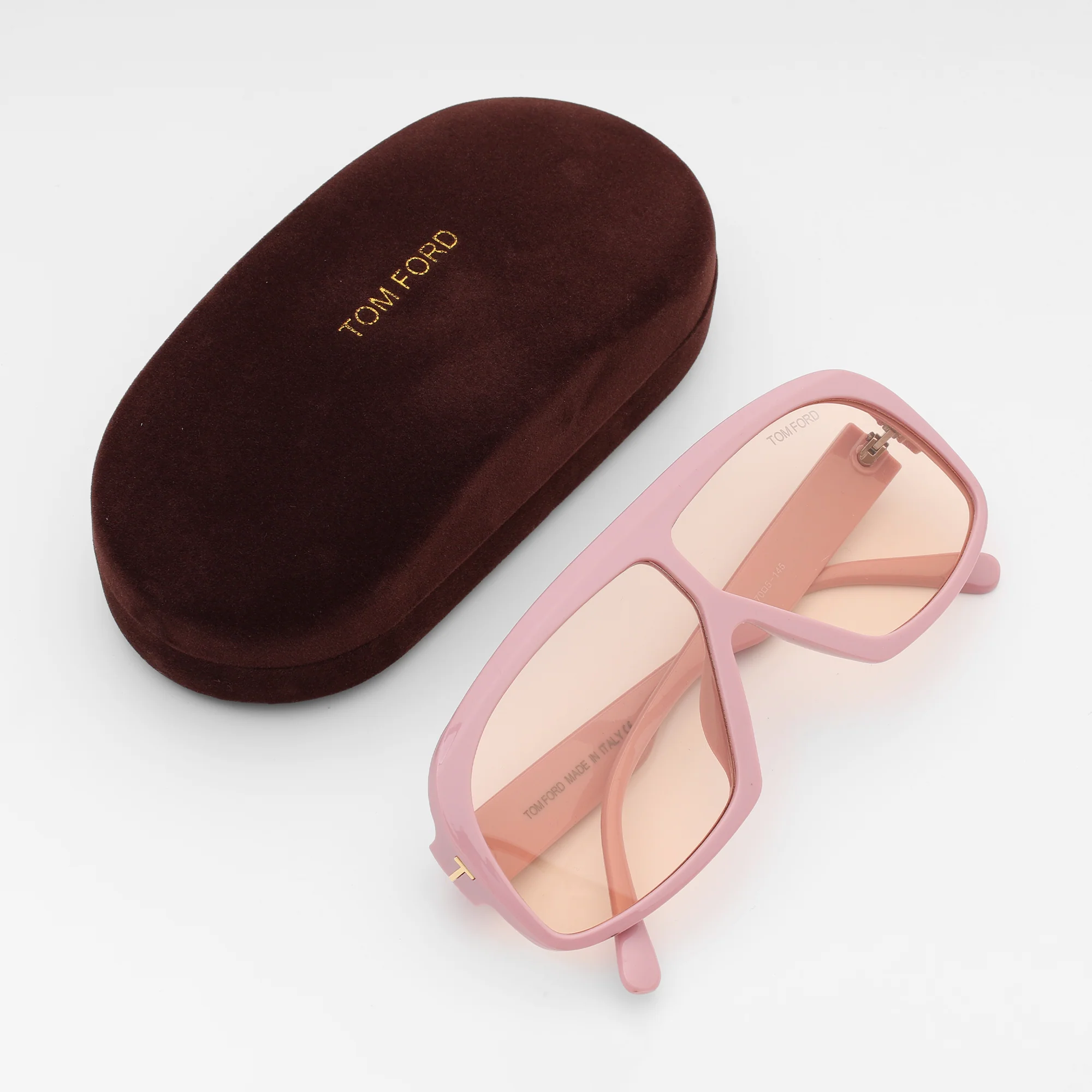 Blush Pink Shield Sunglasses - Image 2