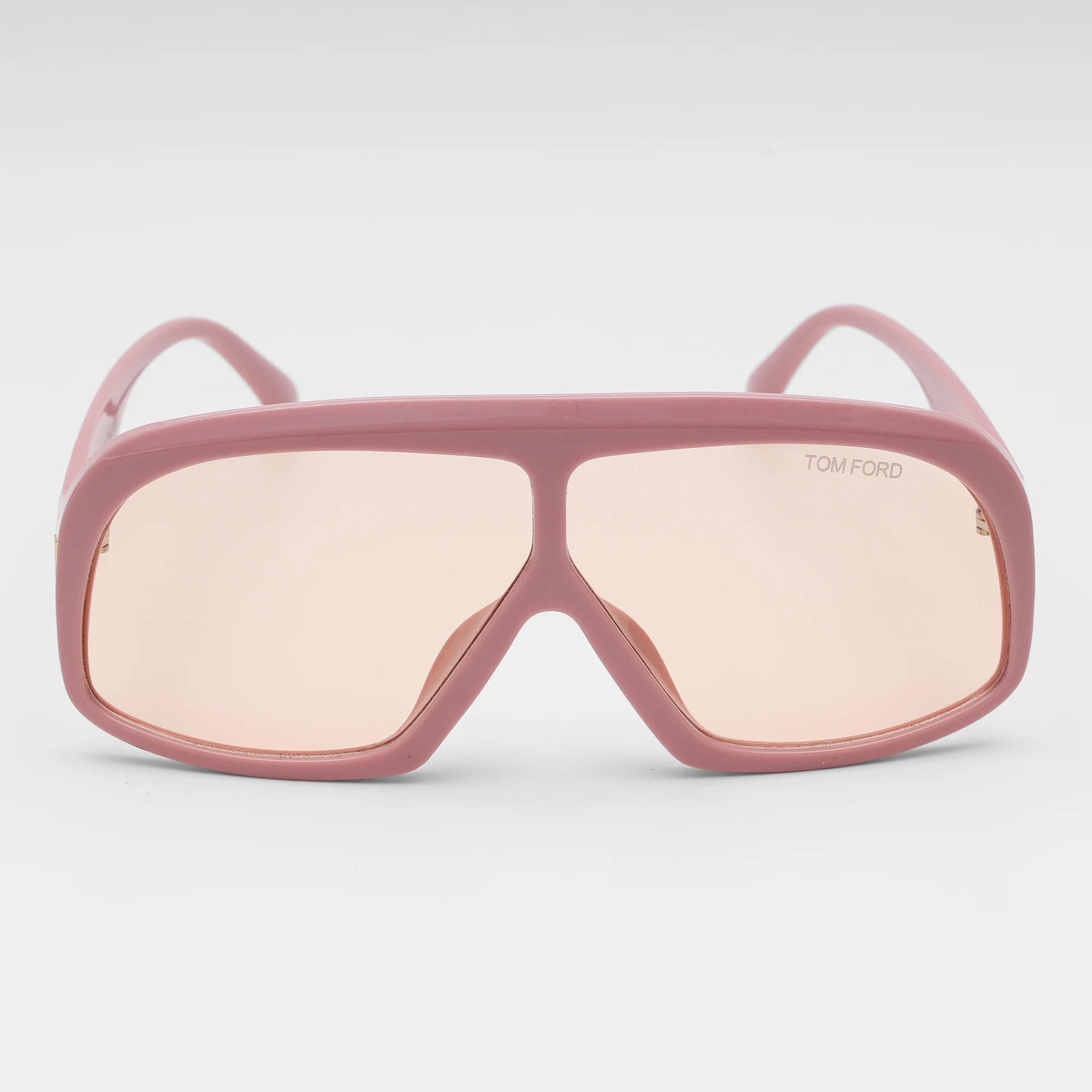 Blush Pink Shield Sunglasses - Image 5