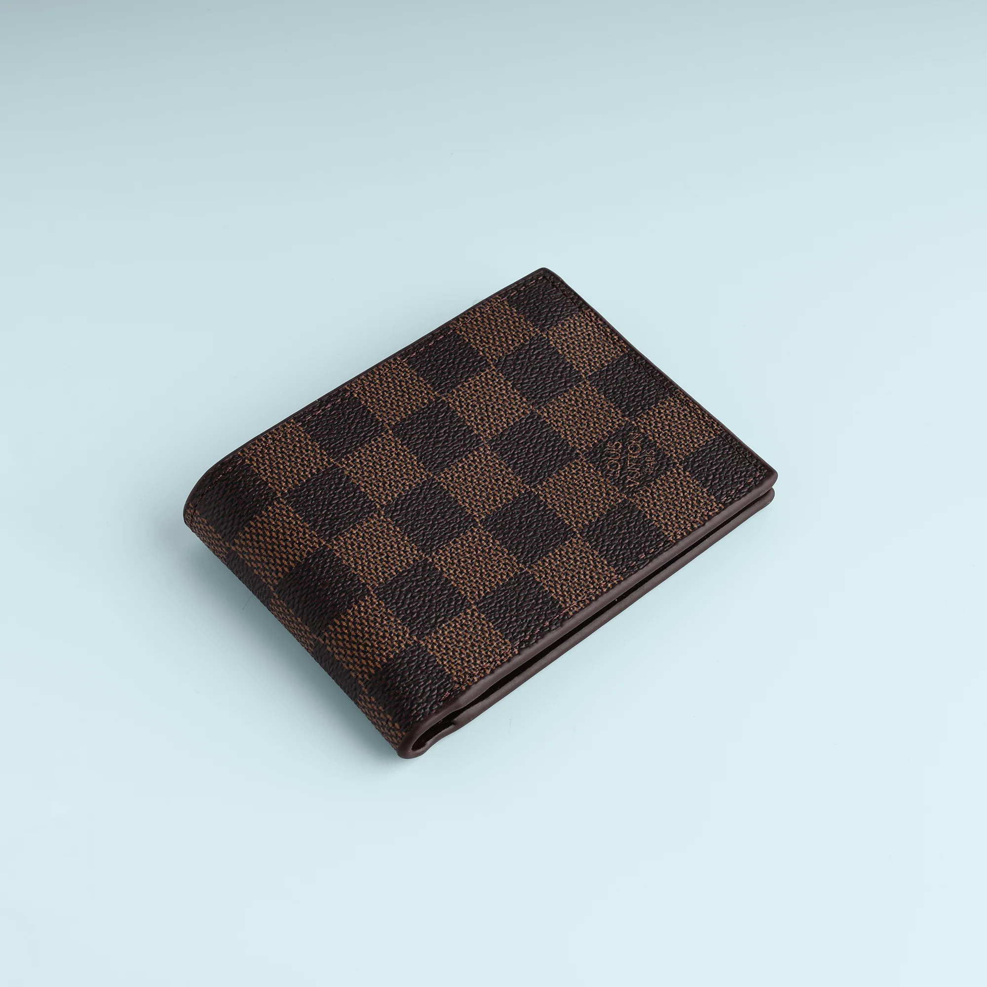 Brown Checkered Premium Wallet - Image 2