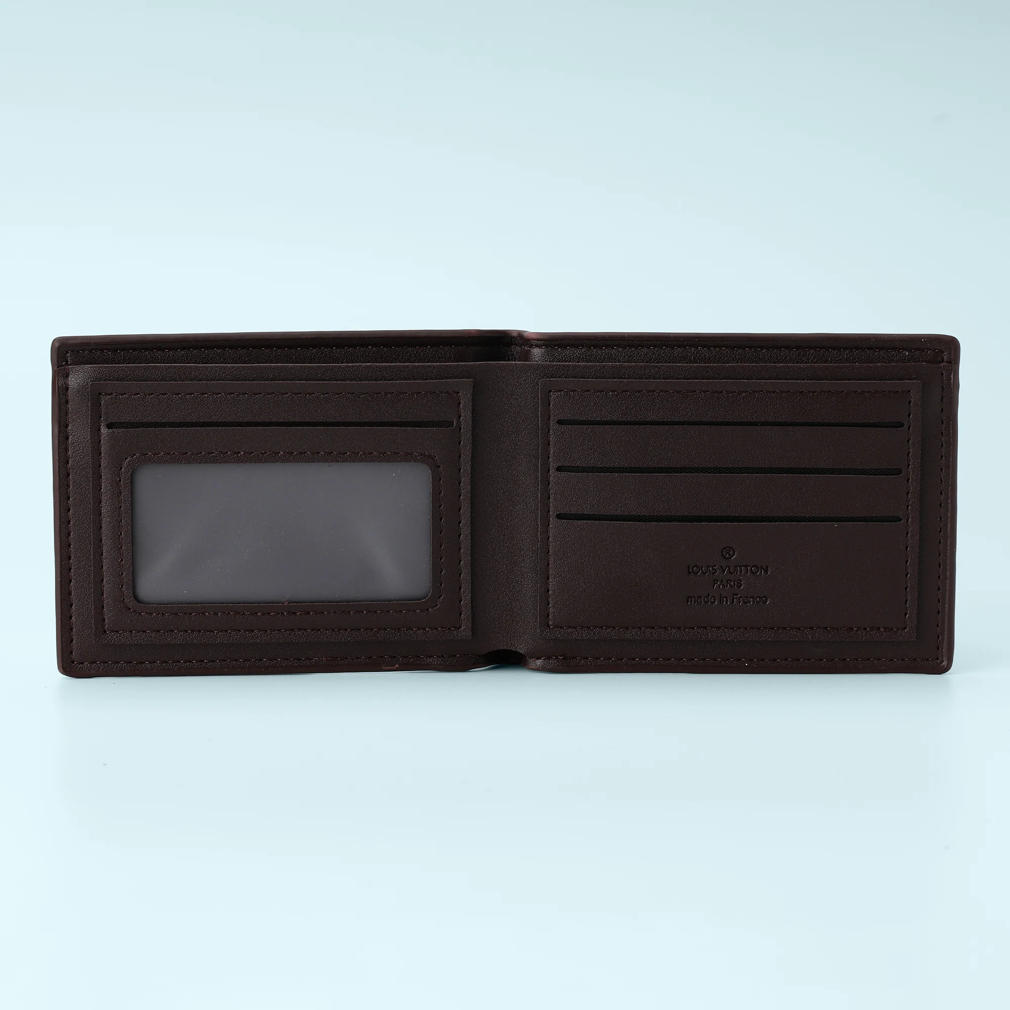 Brown Checkered Premium Wallet - Image 3