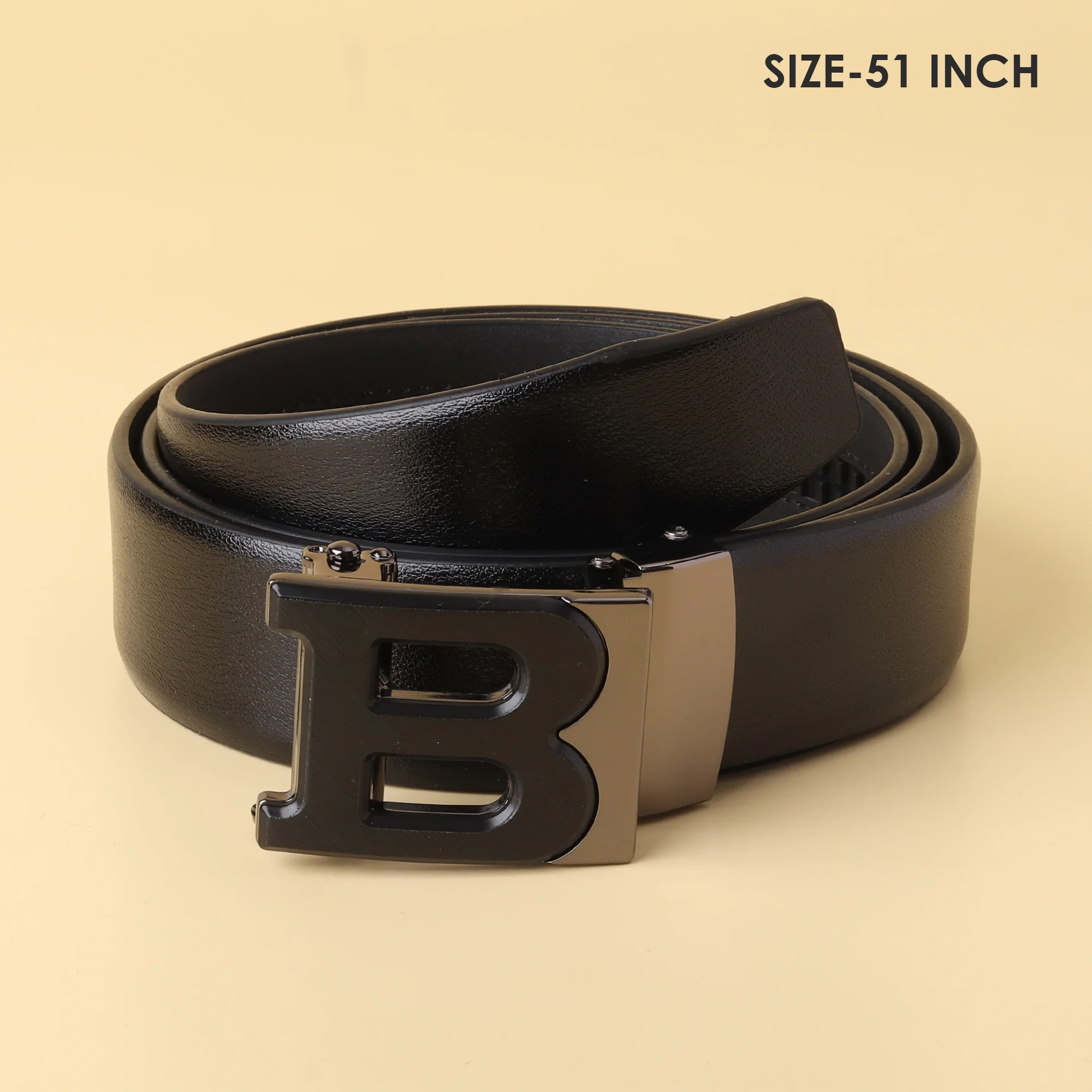 Black "B" Leather Belt - Image 4