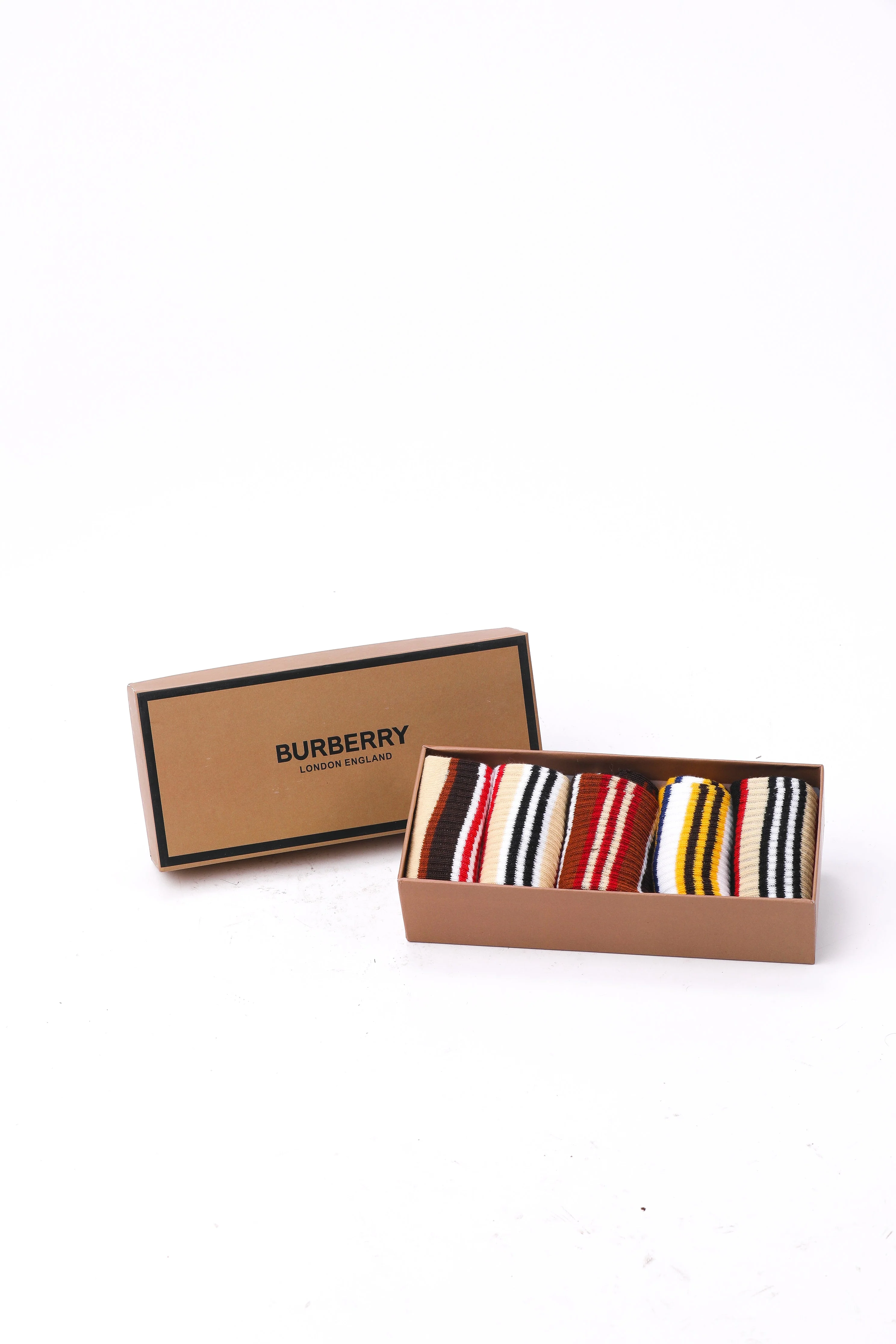 Burberry Stripe Socks Set - Set of 5