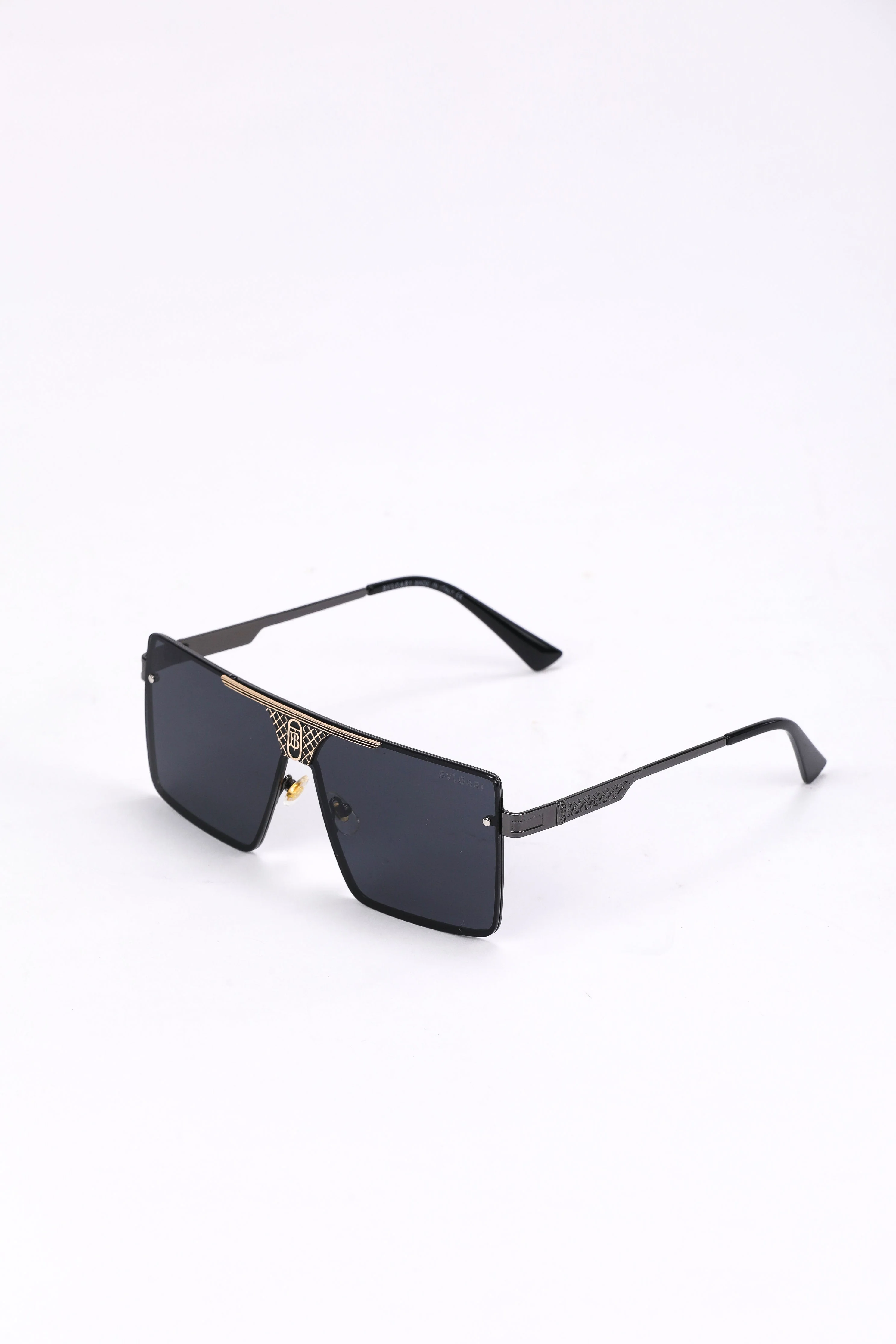 Bylgari Black Geometric Sunglasses