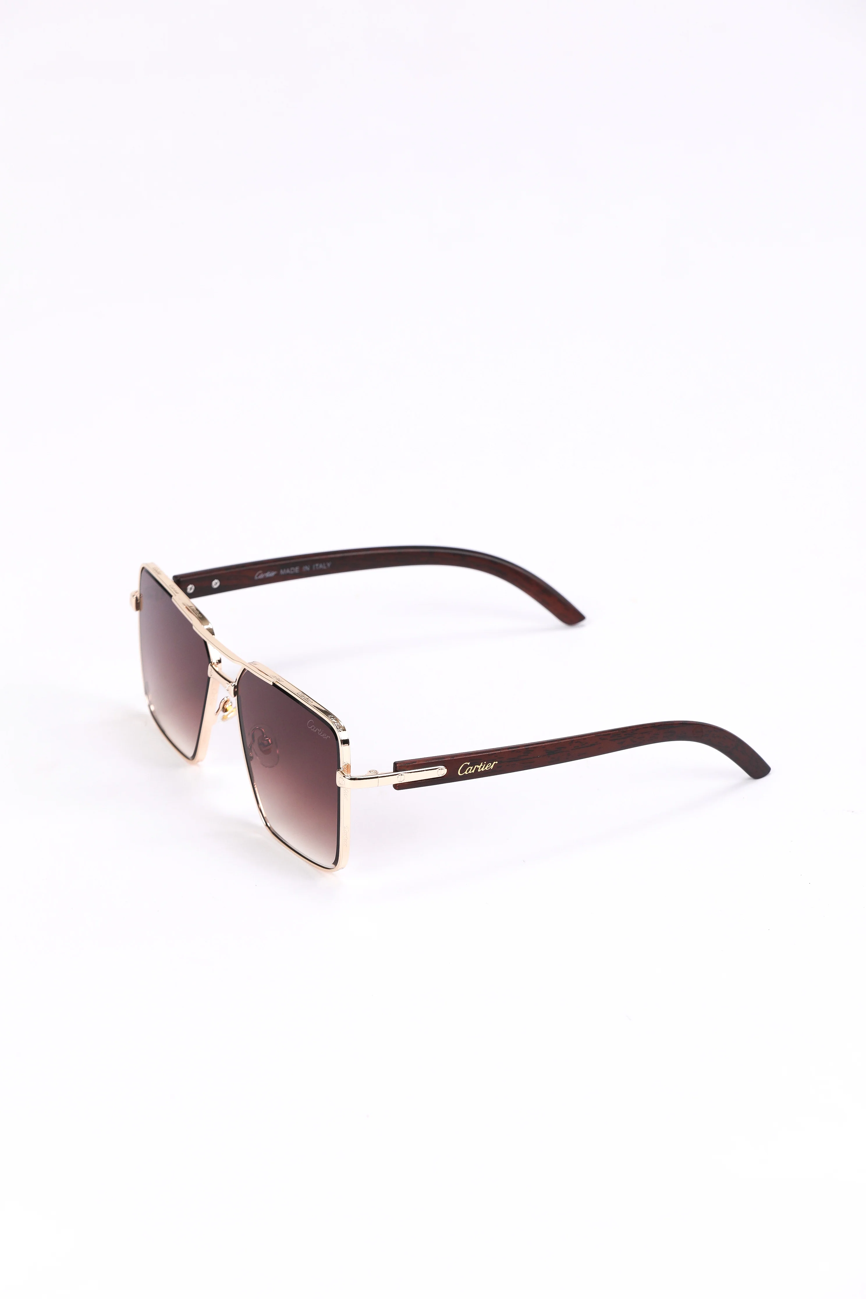 Cartier Square Sunglasses with Brown Gradient Lenses