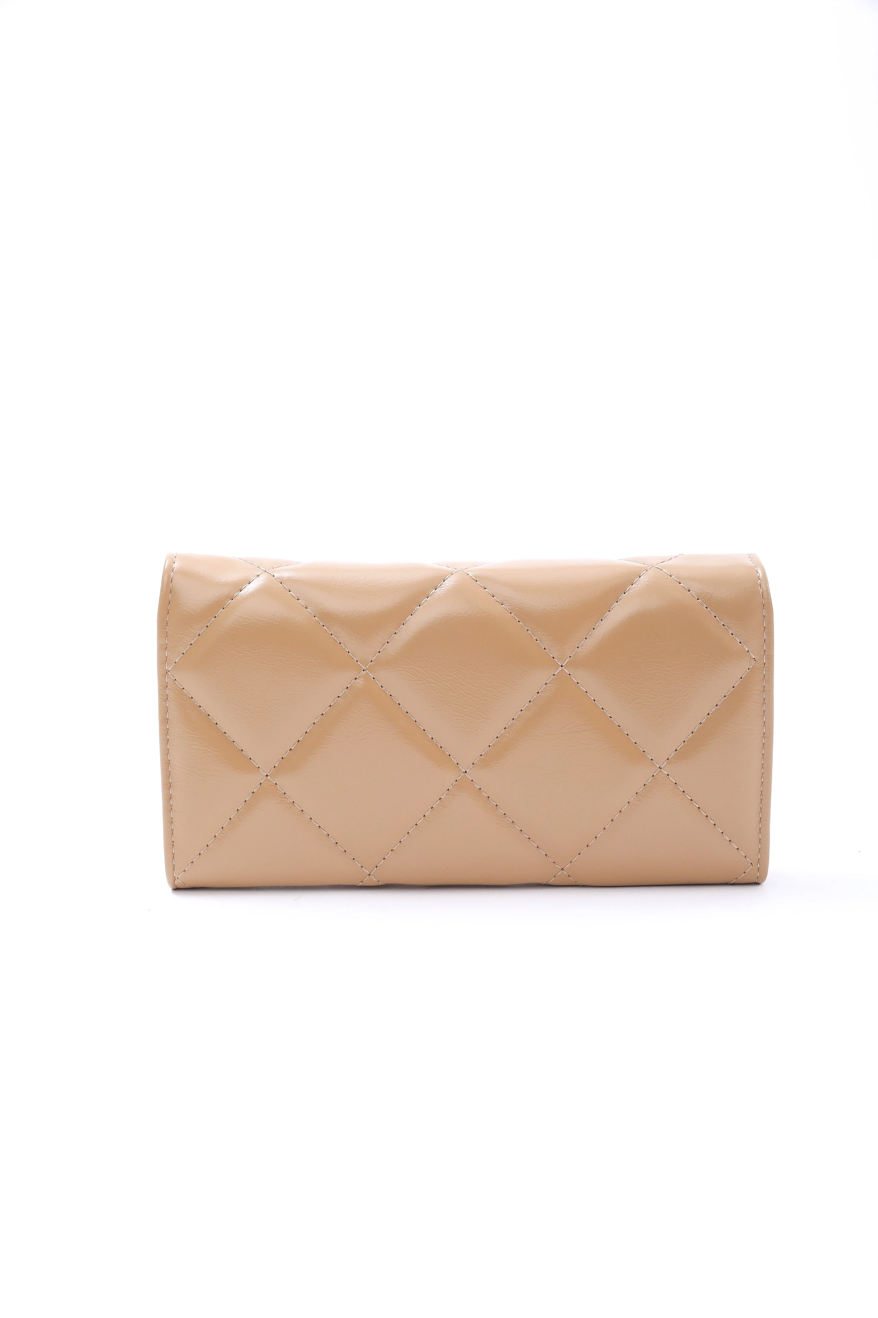 Chanel Beige Quilted Wallet - Image 3