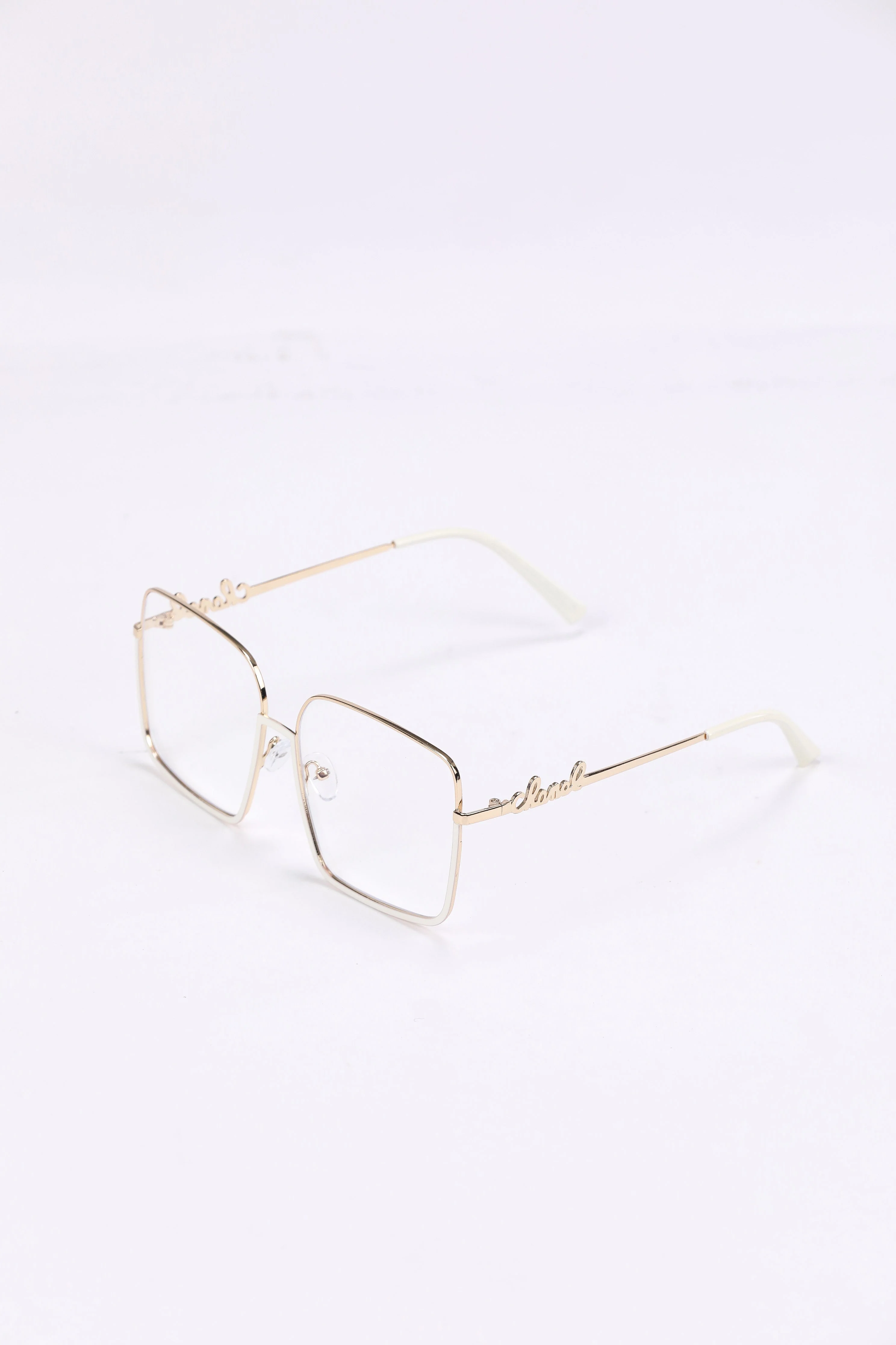 Chanel Gold Square Optical Glasses