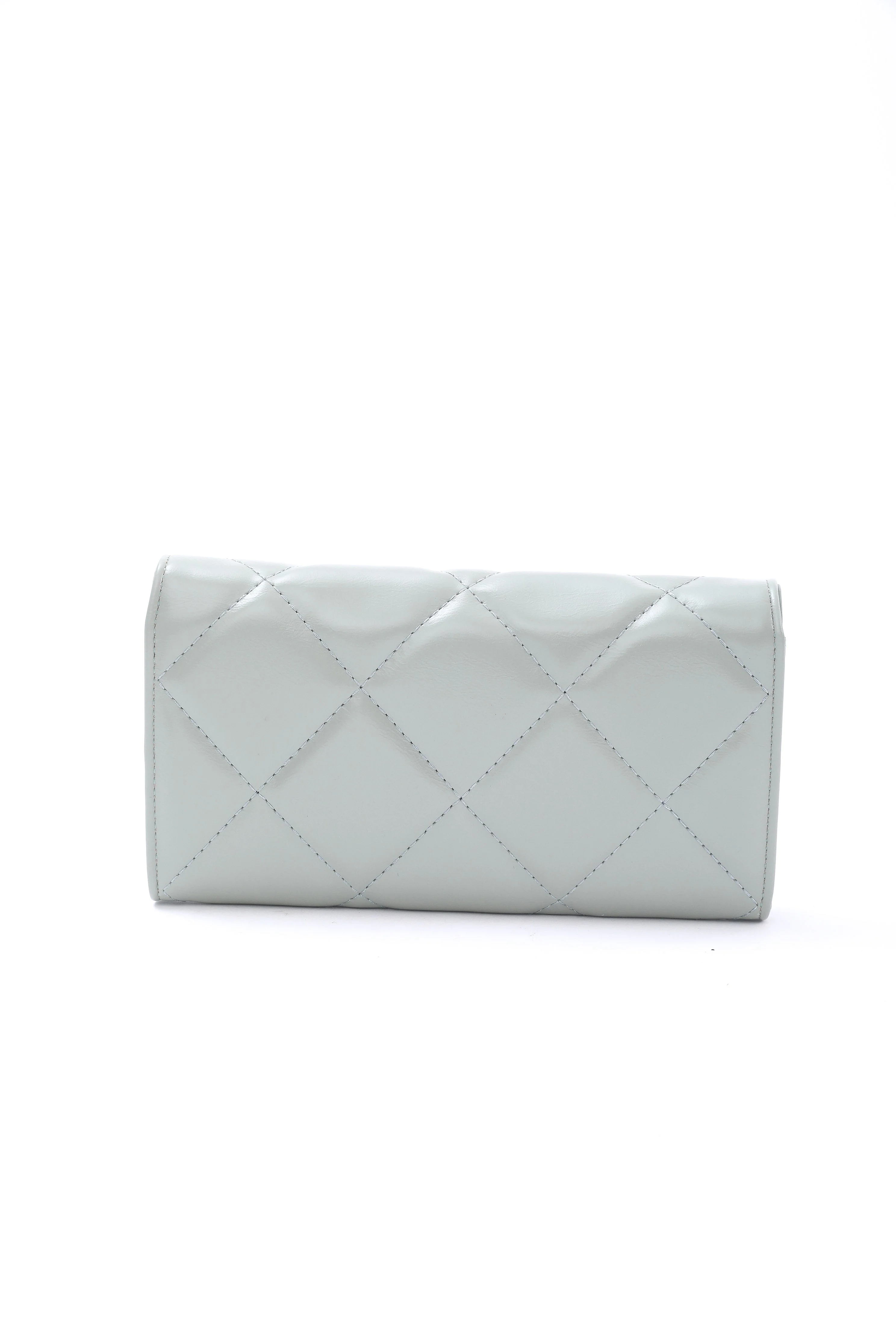 Chanel Light Green Quilted Wallet - Image 3