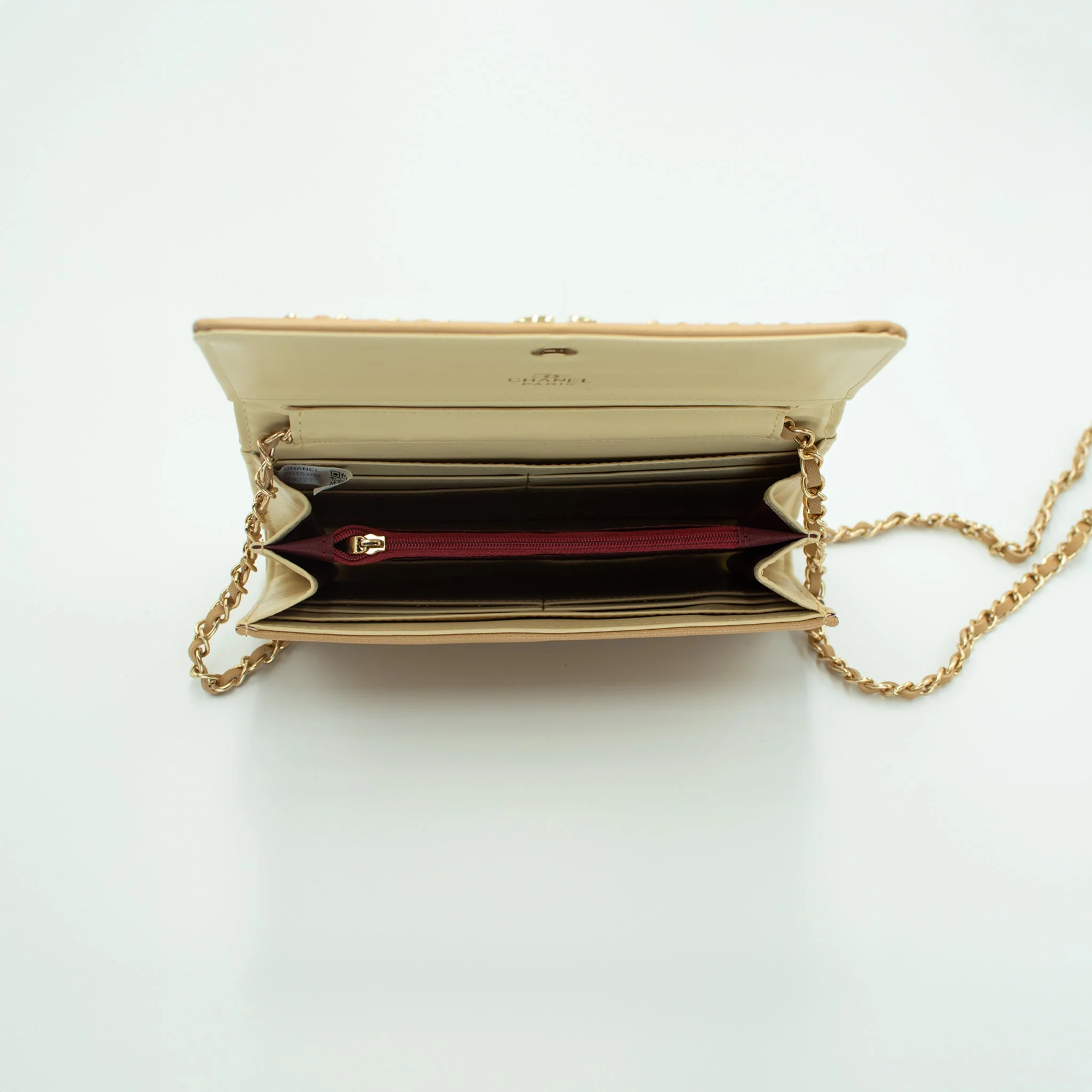 Chanel Quilted Beige Wallet - Image 3