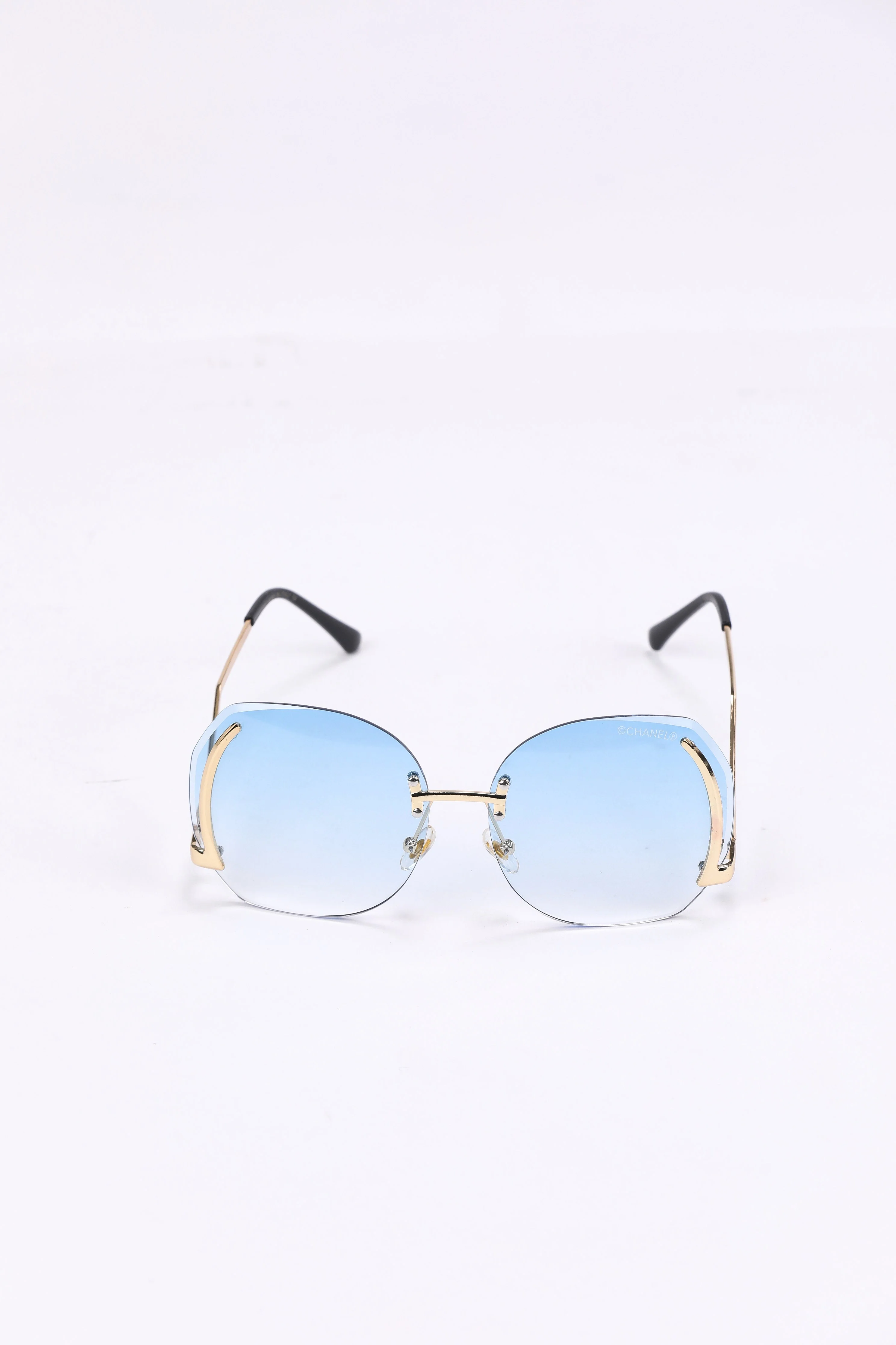 Chanel Rimless Blue Gradient Sunglasses - Image 3