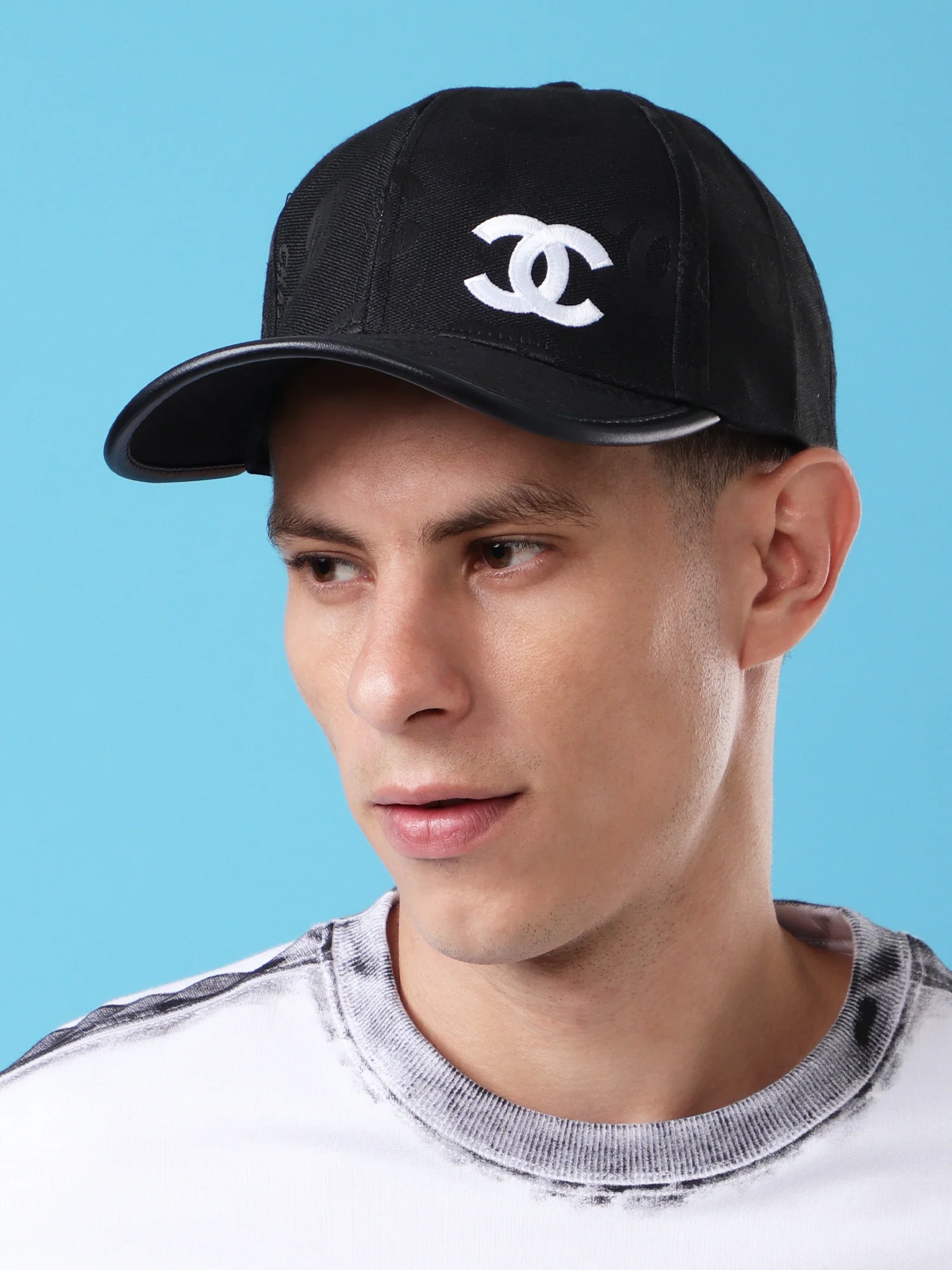 Classic Black Monogram Baseball Cap - Image 2