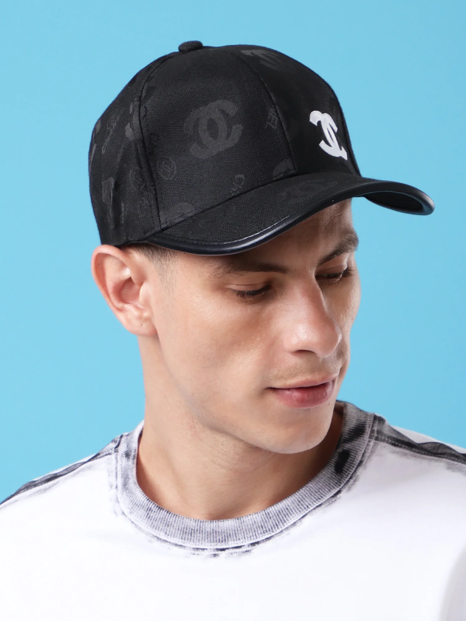 Classic Black Monogram Baseball Cap - Image 3