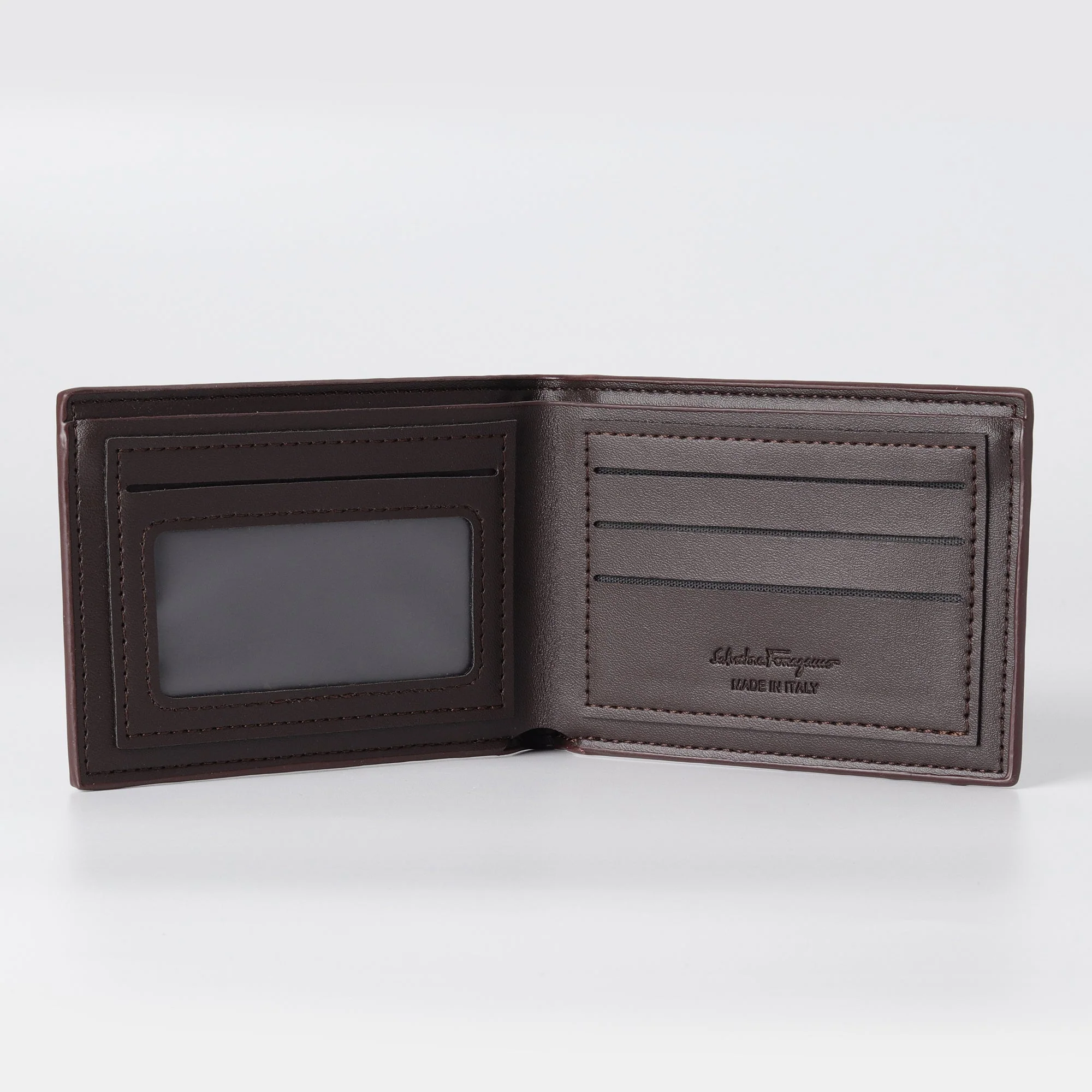 Classic Gancini Wallet in Deep Brown - Image 3