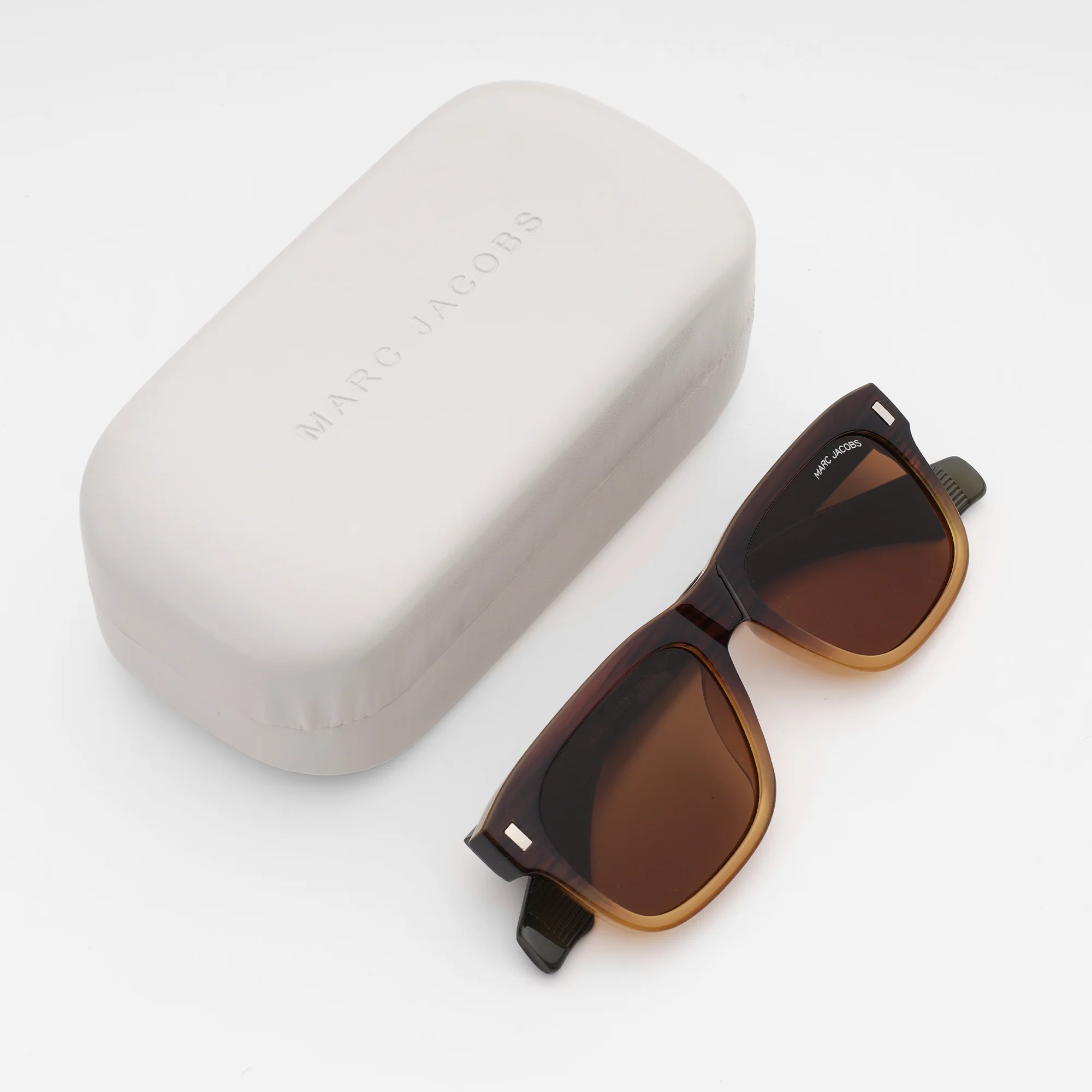 Classic Havana Brown Square Sunglasses - Image 2