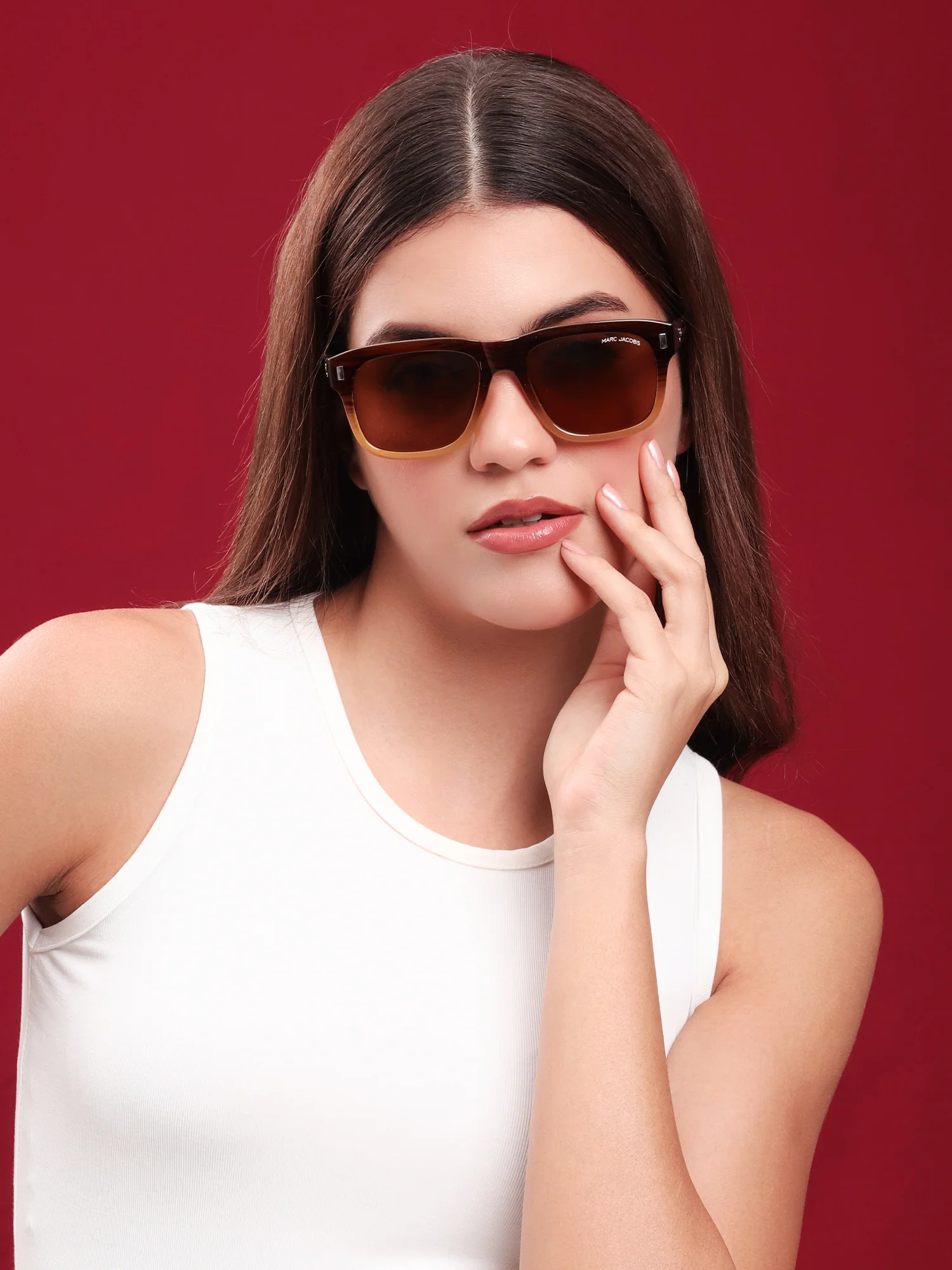 Classic Havana Brown Square Sunglasses - Image 3
