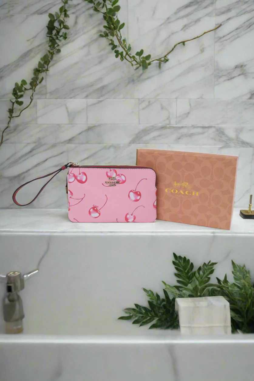 Coach Cherry Print Wristlet - Image 2