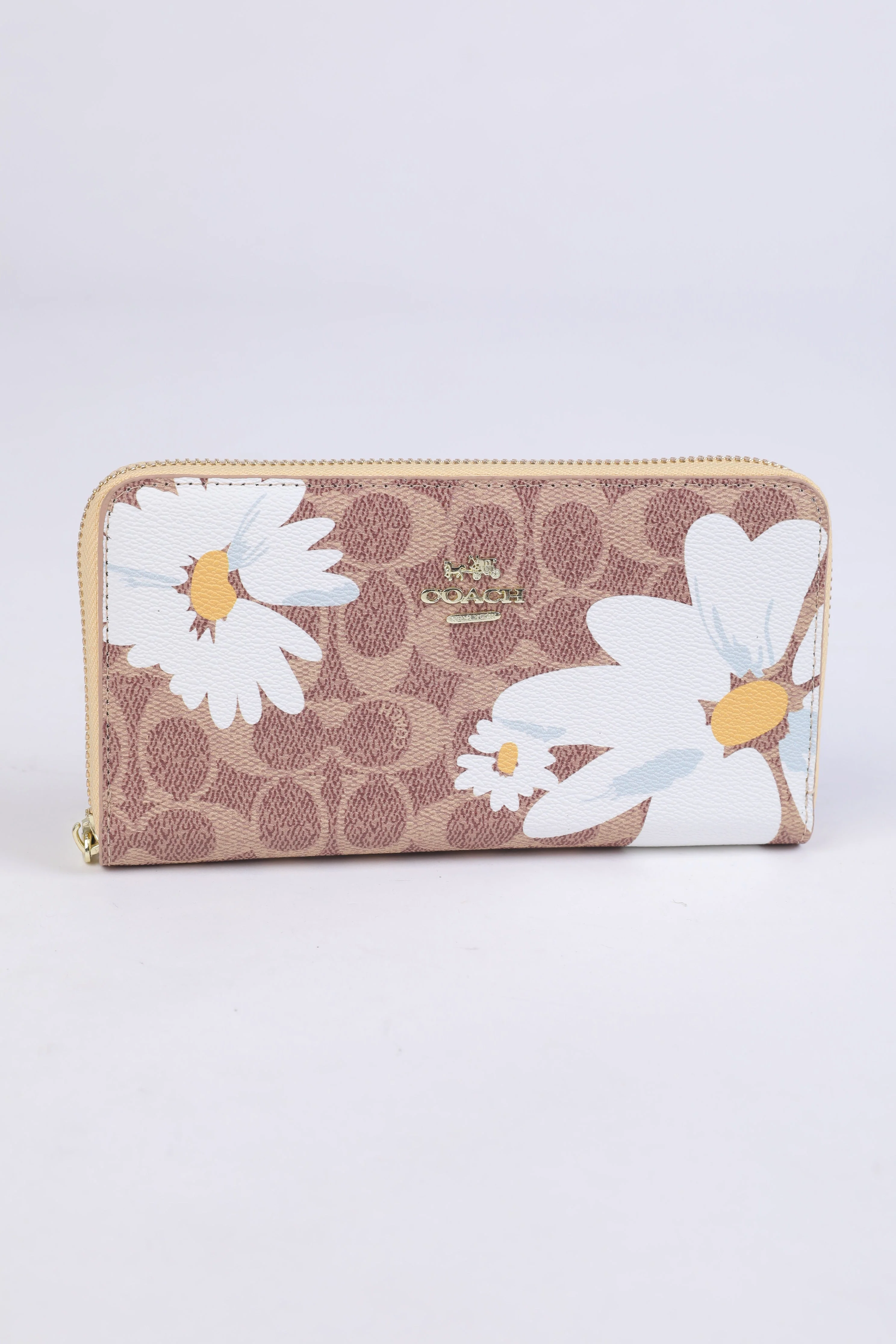 Coach Signature Floral Zip-Around Wallet - Image 3
