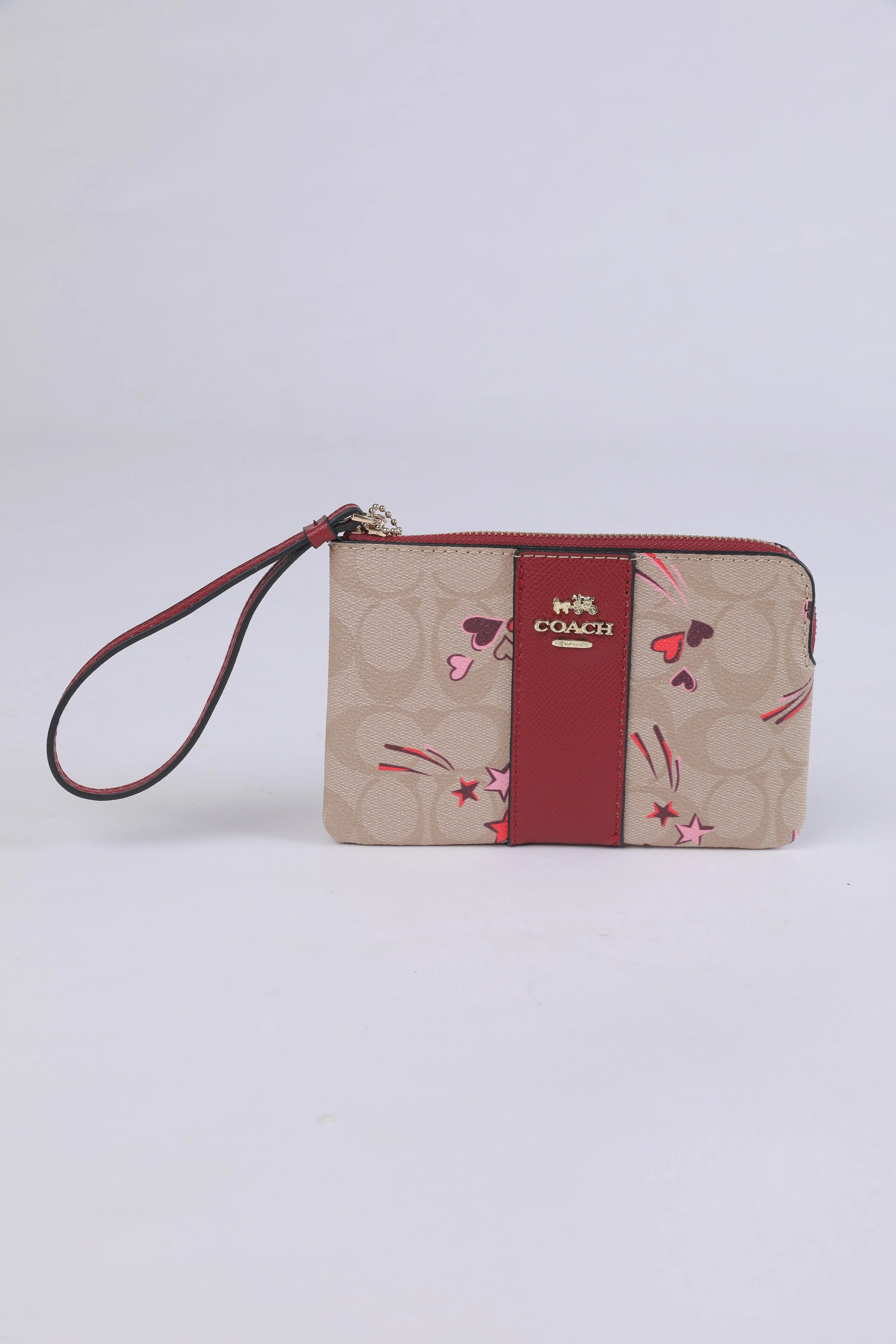 Coach Signature Heart & Star Print Wristlet