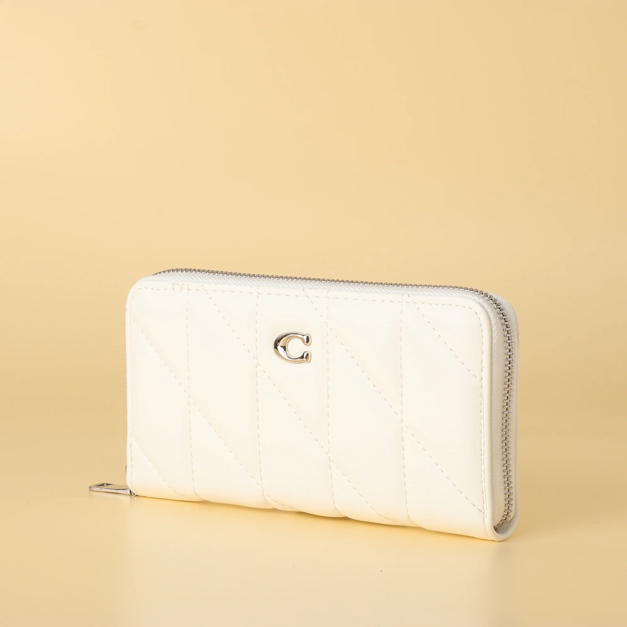 Coach White Quilted Zip-Around Wallet - Image 3