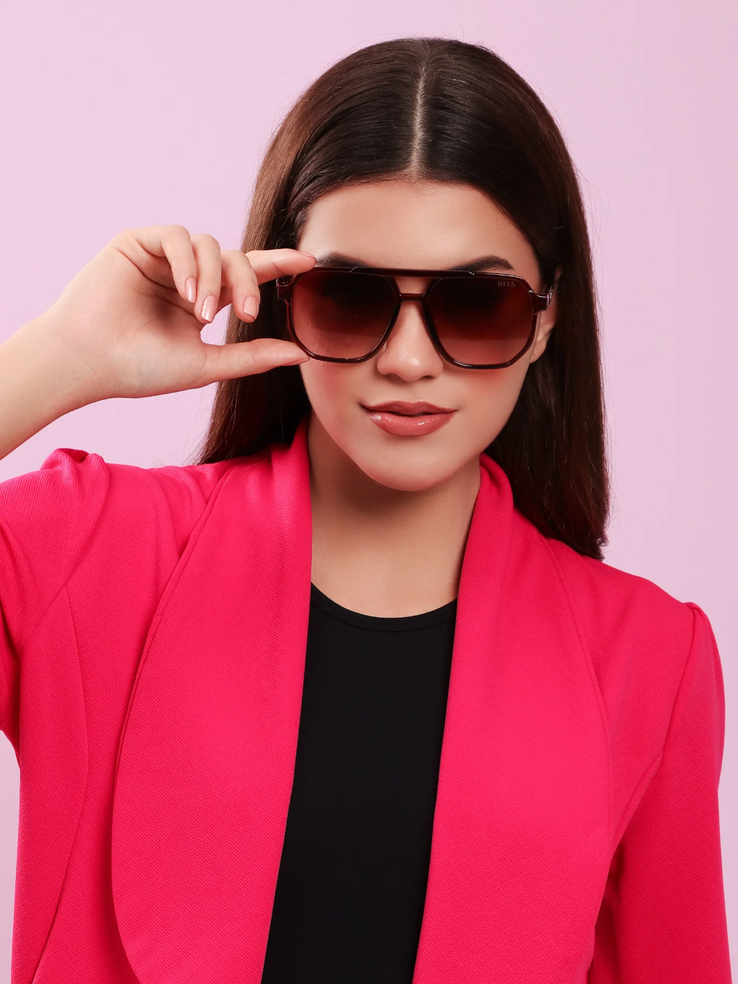 Crimson Fade Aviator Sunglasses - Image 2