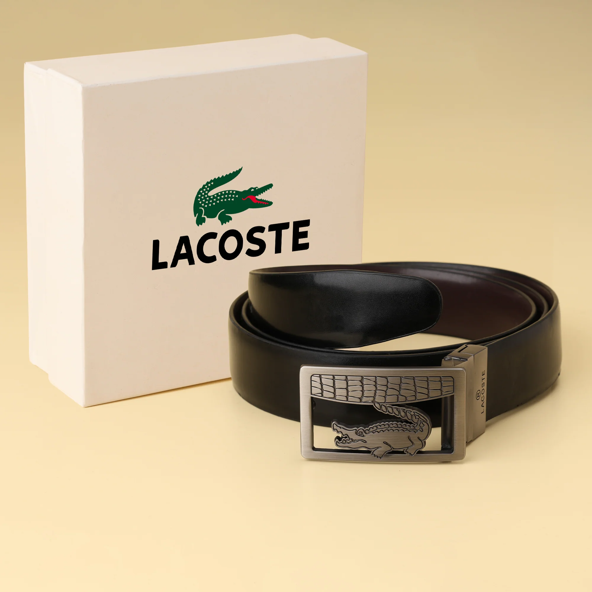 Crocodile Logo Buckle Belt - Image 2