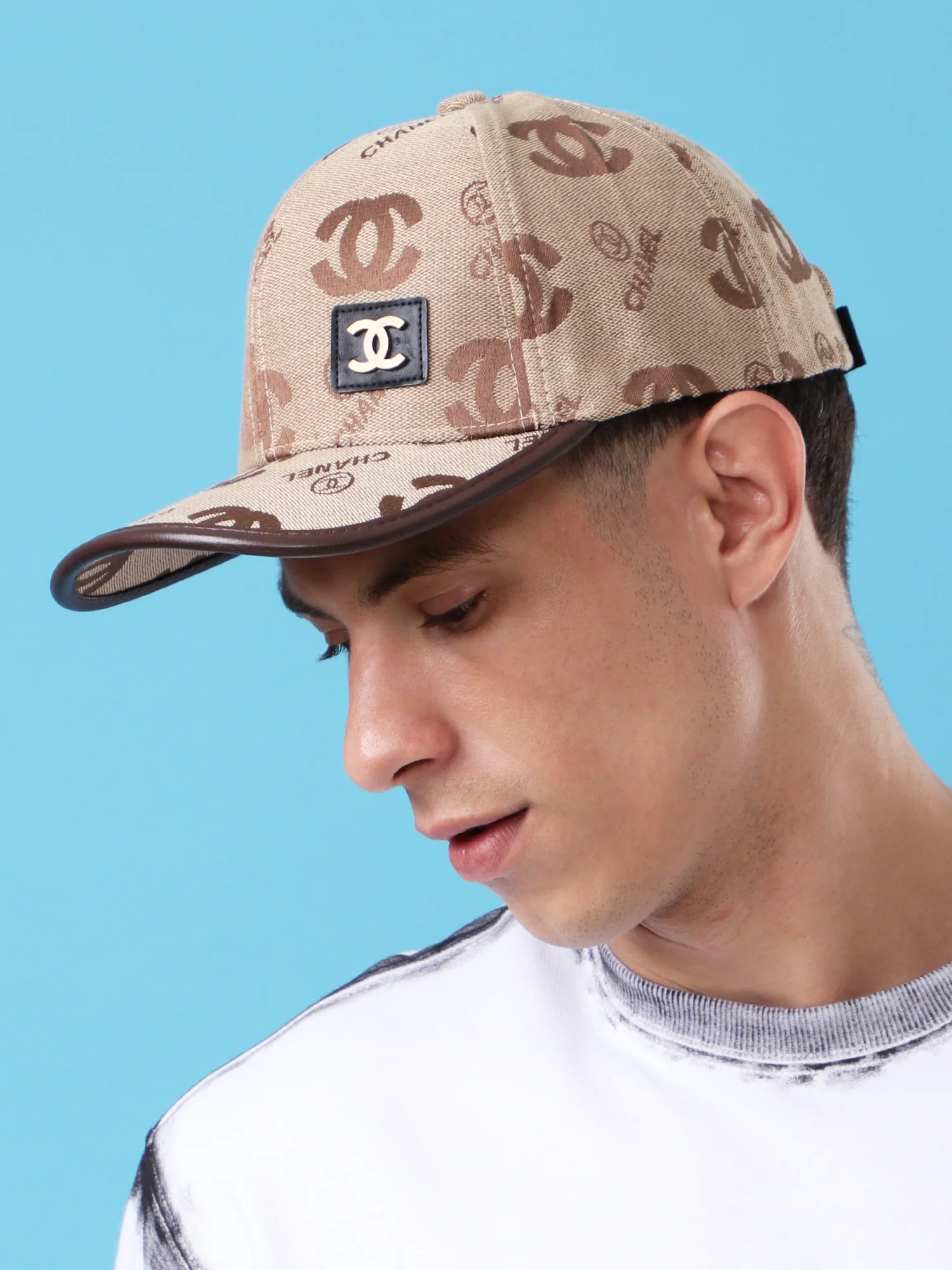 Designer-Inspired CC Monogram Baseball Cap - Image 2
