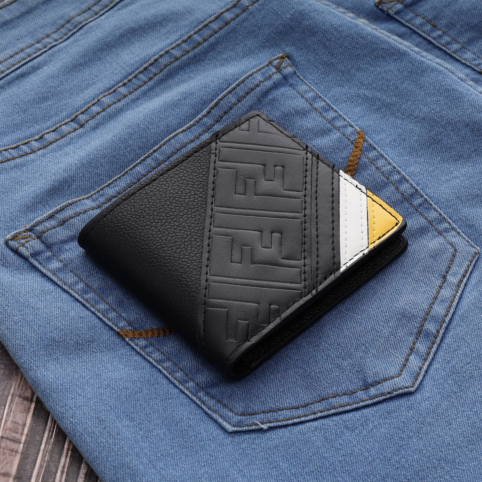 Diagonal Texture Statement Wallet - Image 4