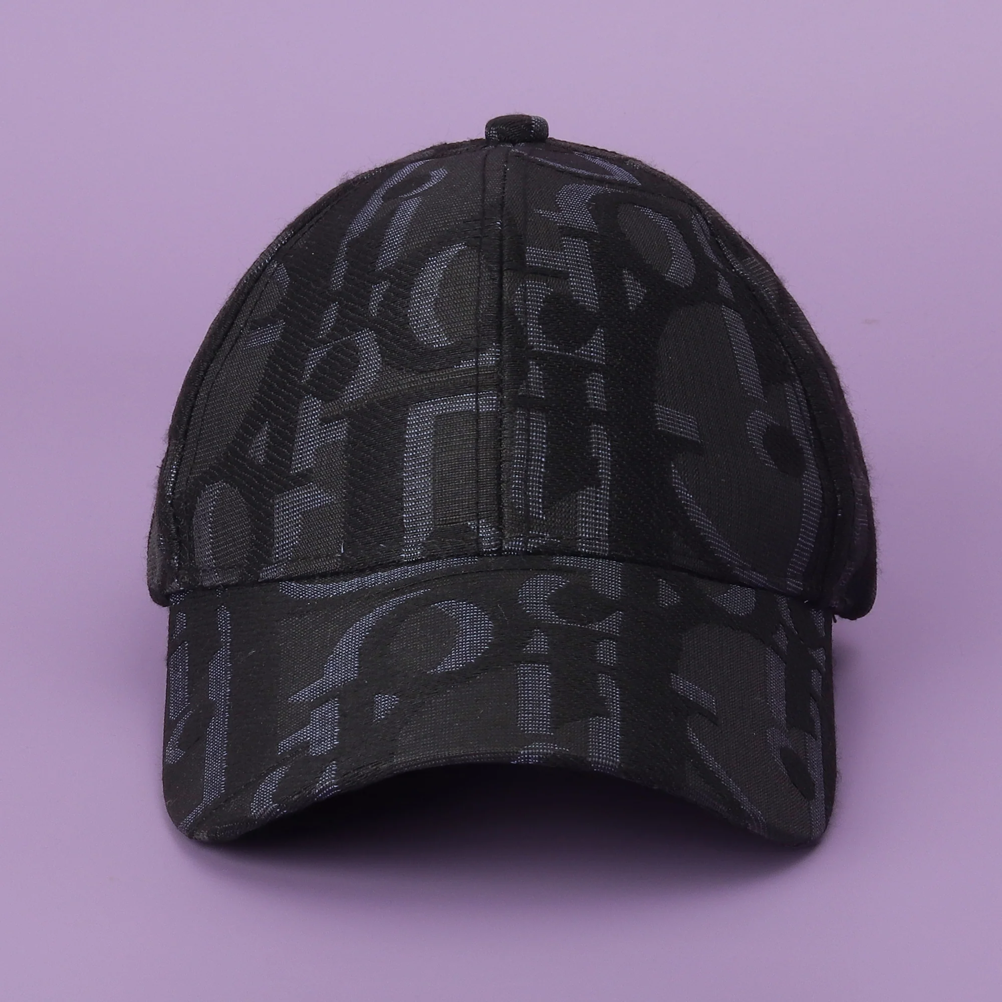 Dior Inspired Monogram Black Cap