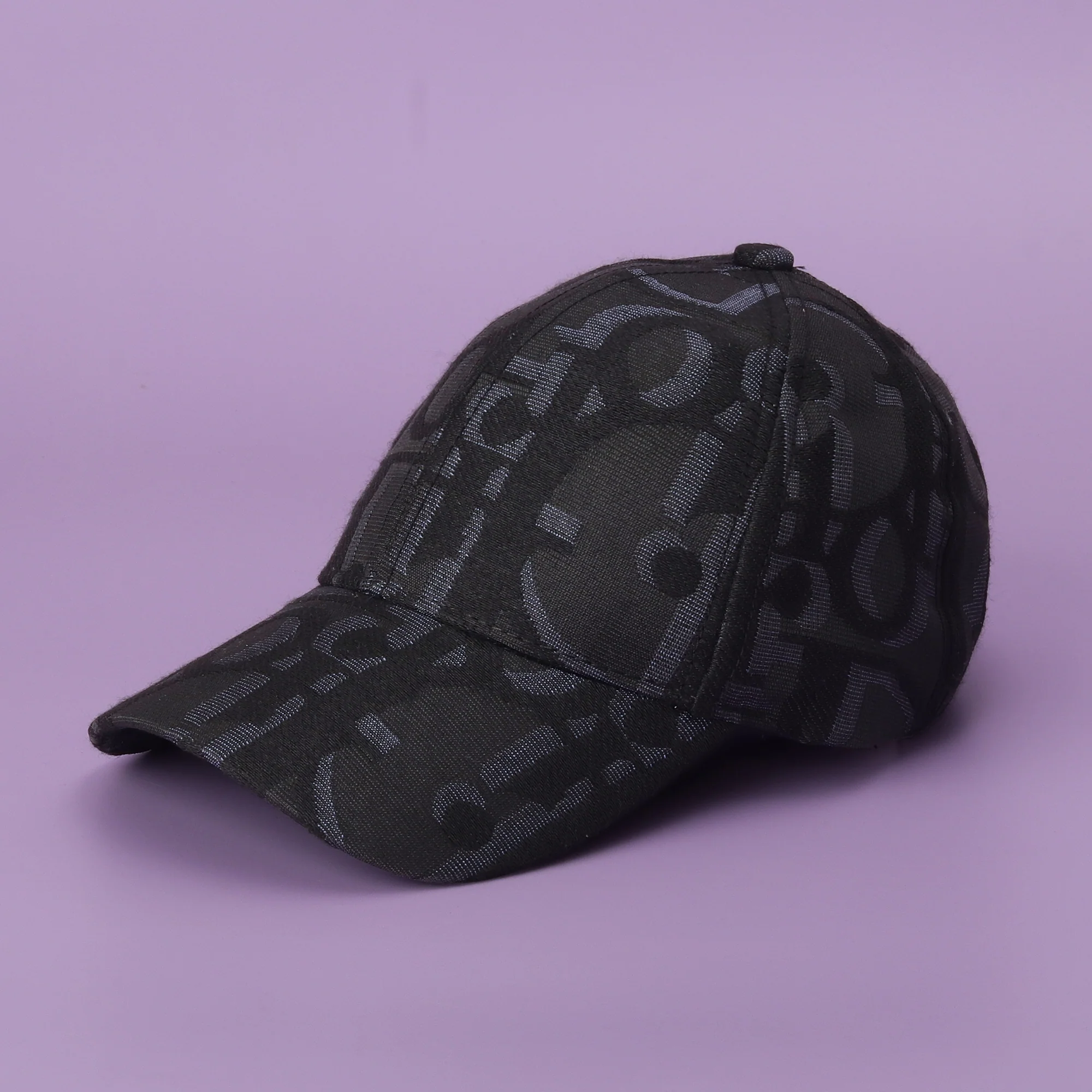 Dior Inspired Monogram Black Cap - Image 2