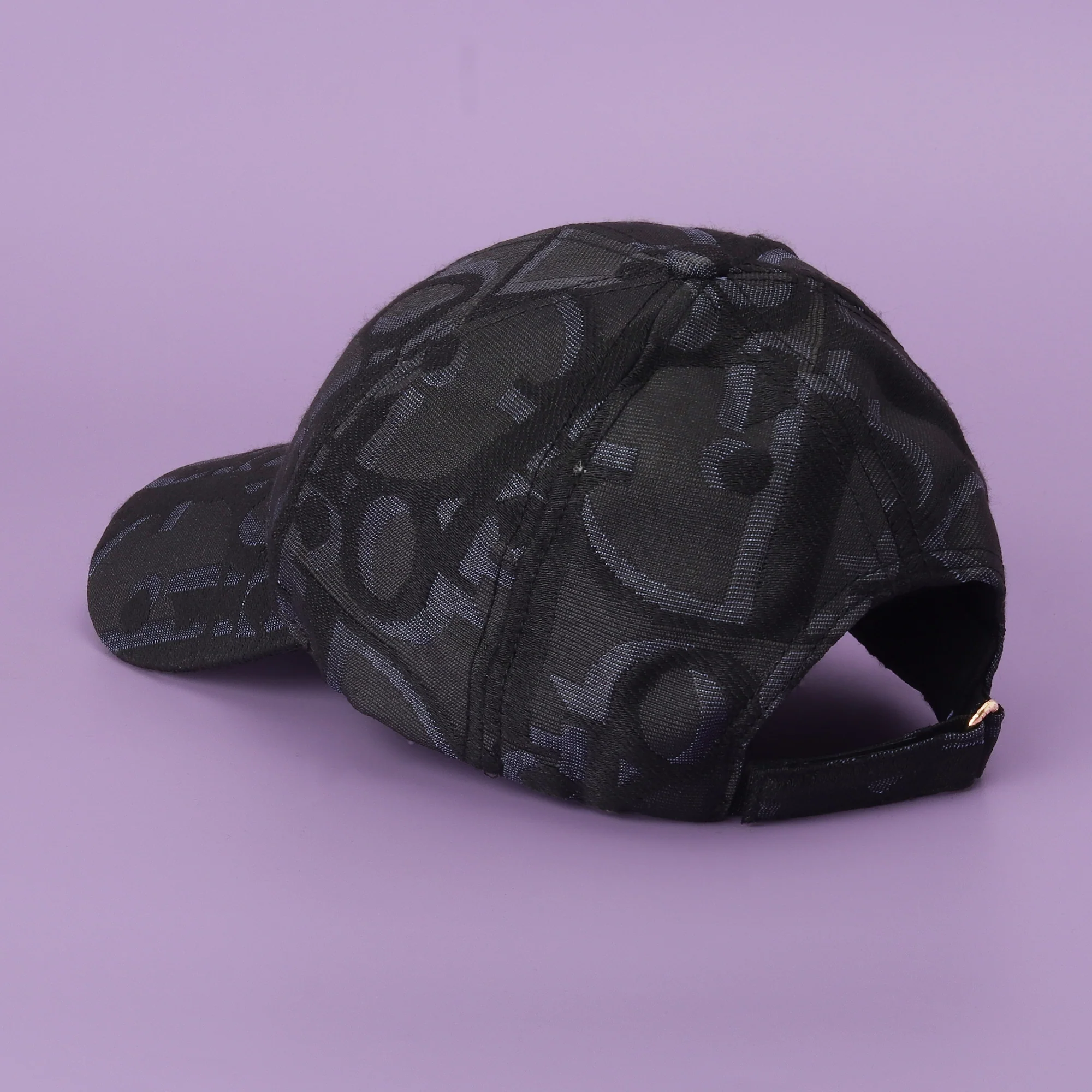Dior Inspired Monogram Black Cap - Image 3