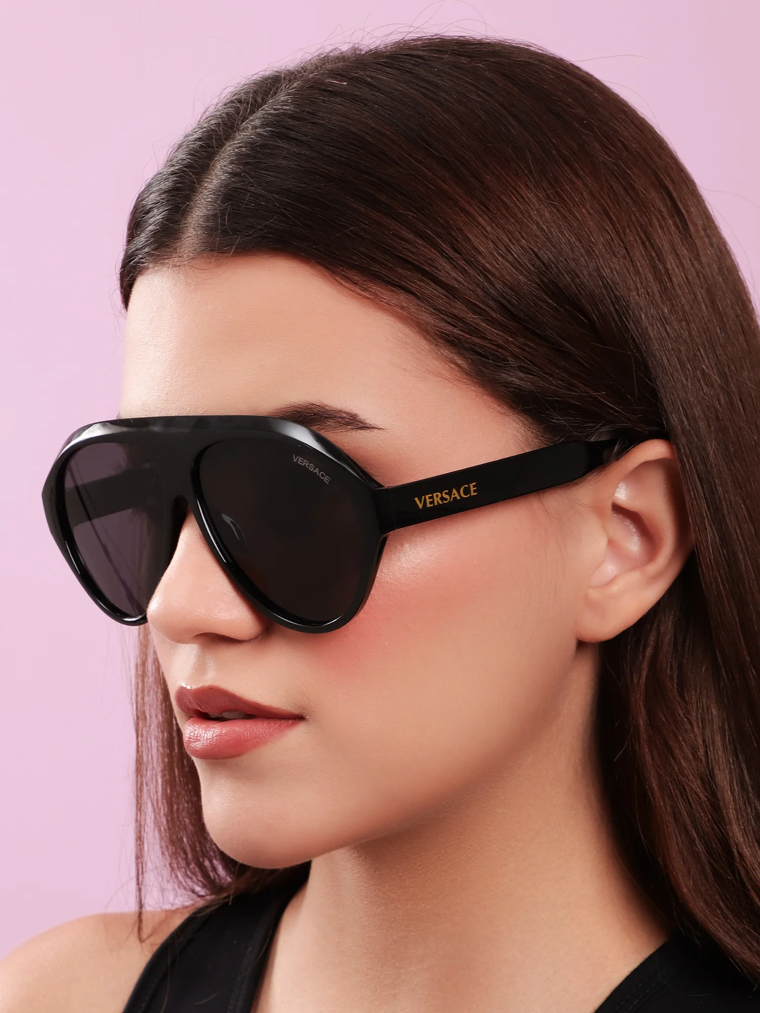 Eclipse Black Shield Sunglasses - Image 4