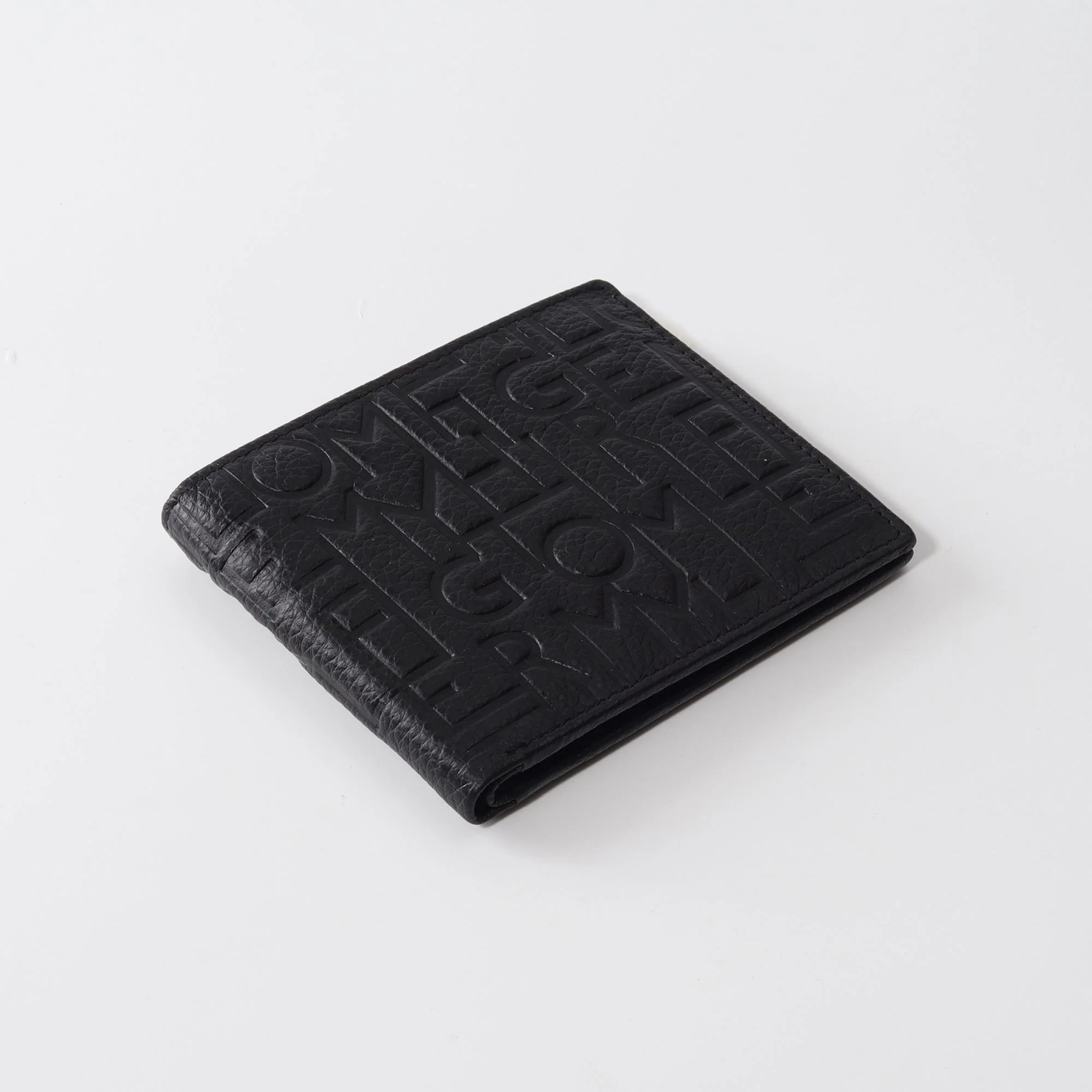Embossed Monogram Wallet in Black - Image 2