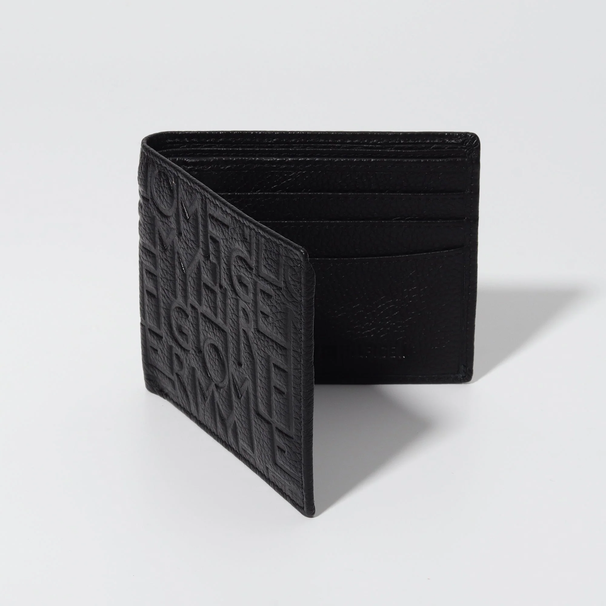 Embossed Monogram Wallet in Black - Image 3