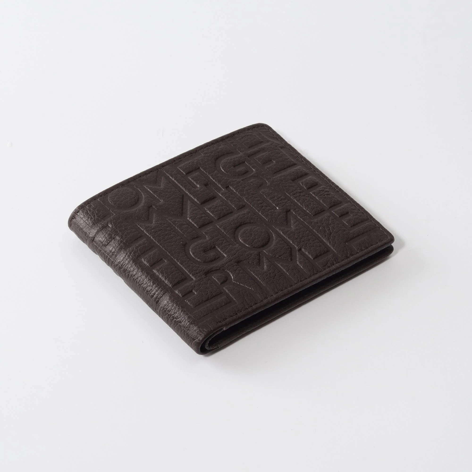 Embossed Monogram Wallet in Cocoa Brown - Image 2