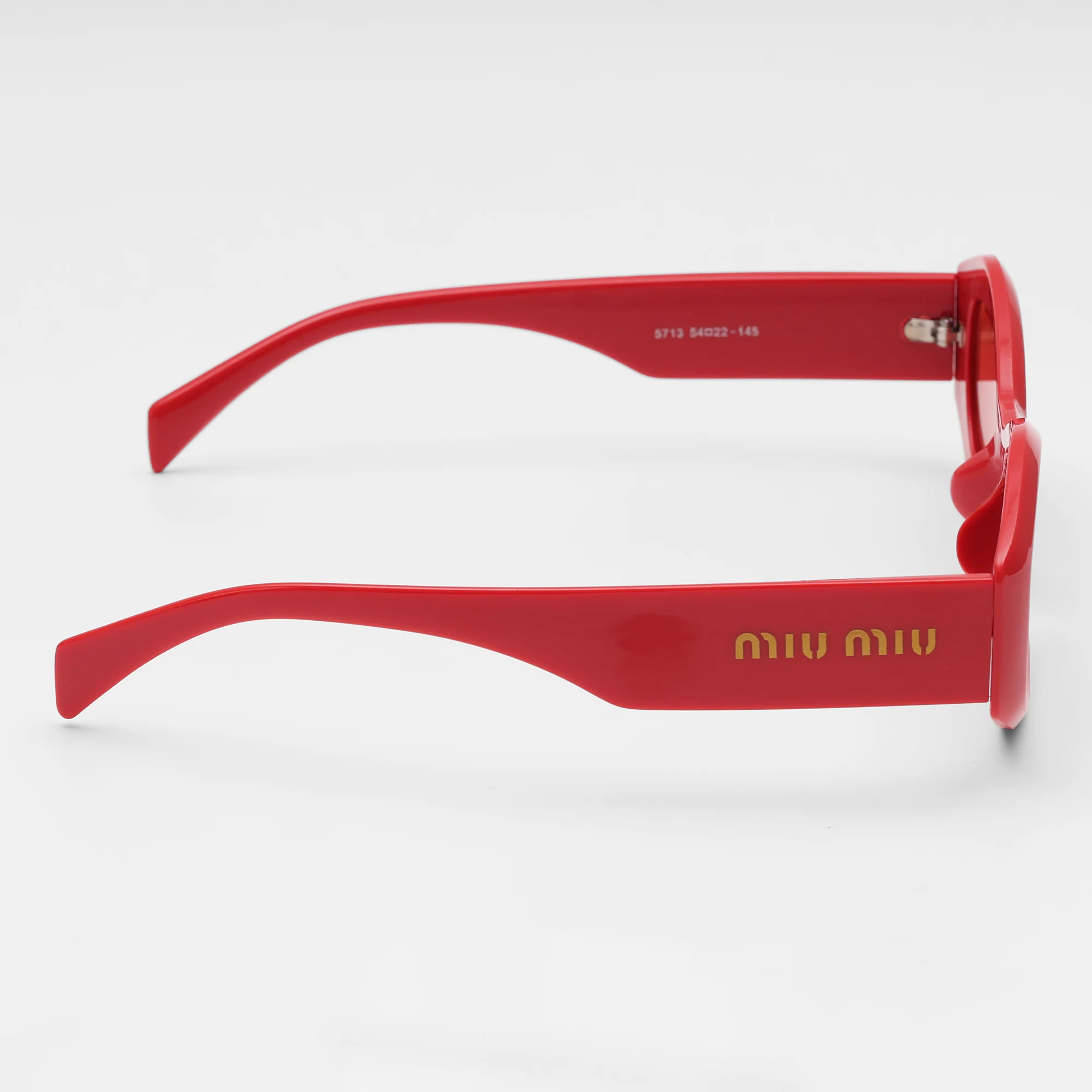 Fire Red Modern Oval Sunglasse - Image 5