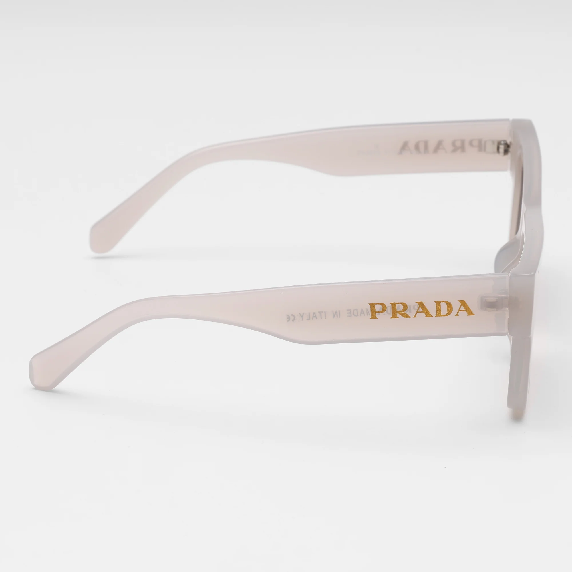 Frosted Ivory Rectangle Sunglasses - Image 6