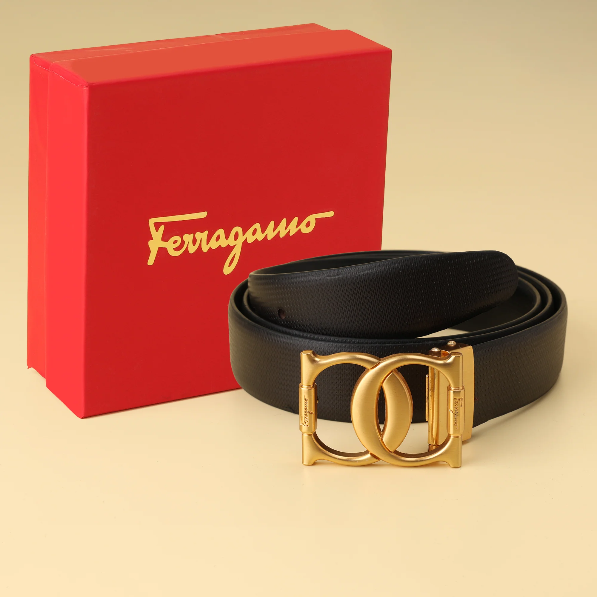 Gold Gancini Buckle Belt - Image 2
