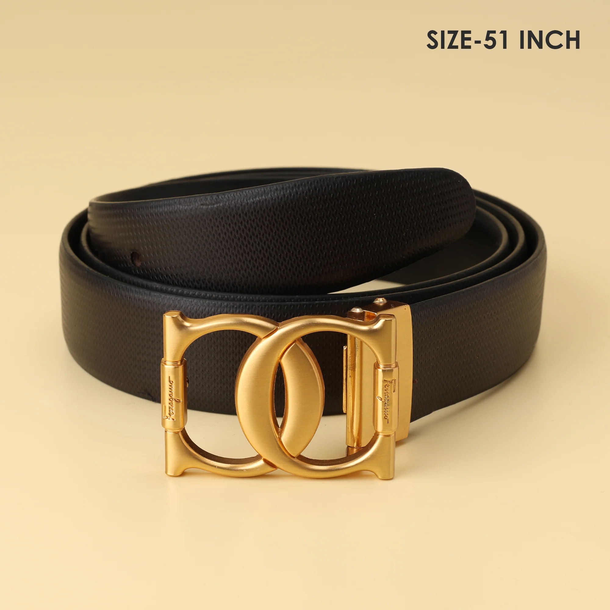 Gold Gancini Buckle Belt - Image 4