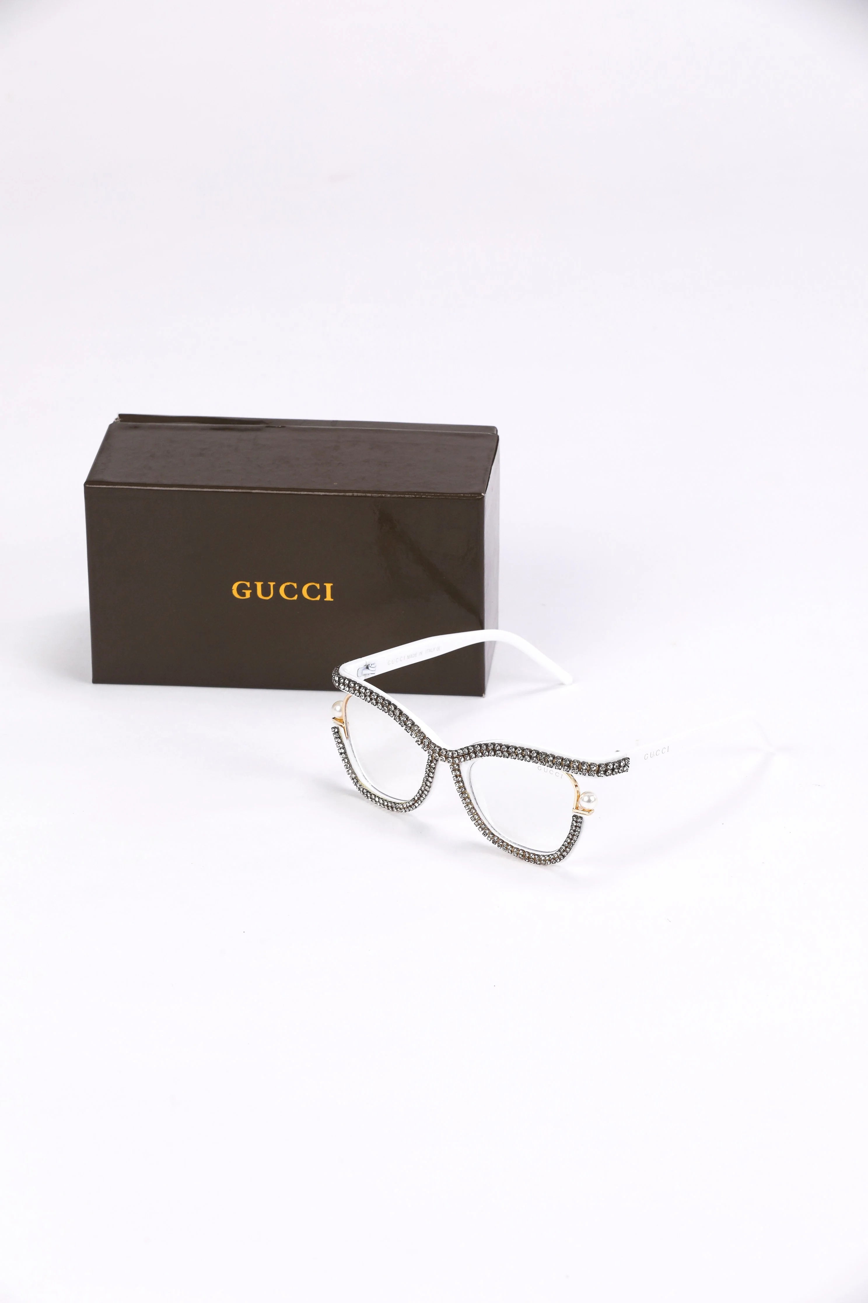 Gucci Crystal Cat-Eye Glasses - Image 2