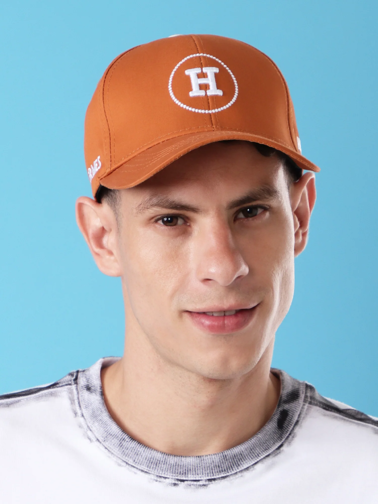 "H" Embroidered Cap – Rust Brown Edition - Image 3